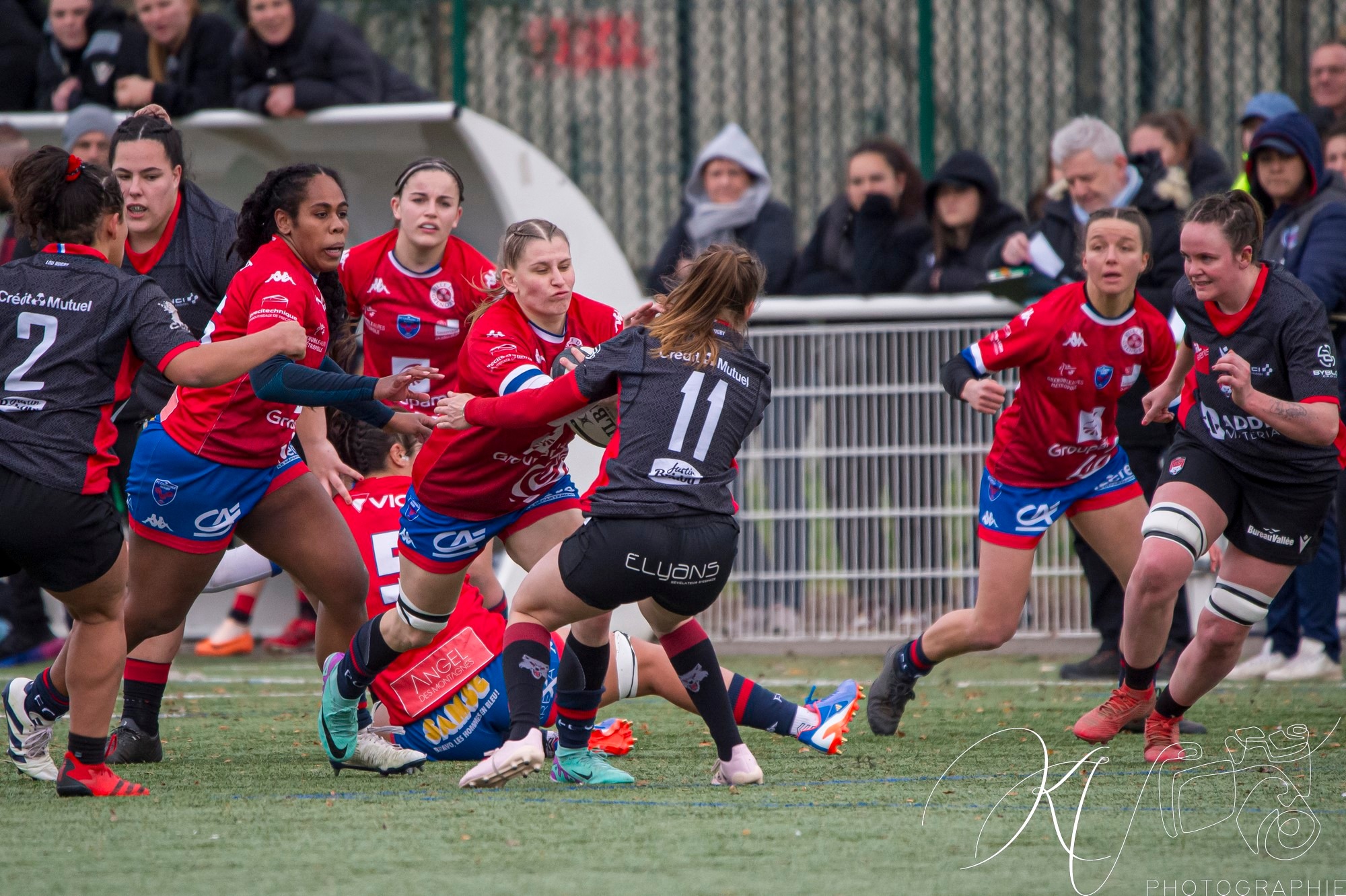  Lyon Olympique Universitaire - FC Grenoble Rugby - Rugby - Elite 1 2023 - Lyon O.U. (39) vs (14) FC Grenoble (#EL124LOUFCG02) Photo by: Karine Valentin | Siuxy Sports 2024-02-24