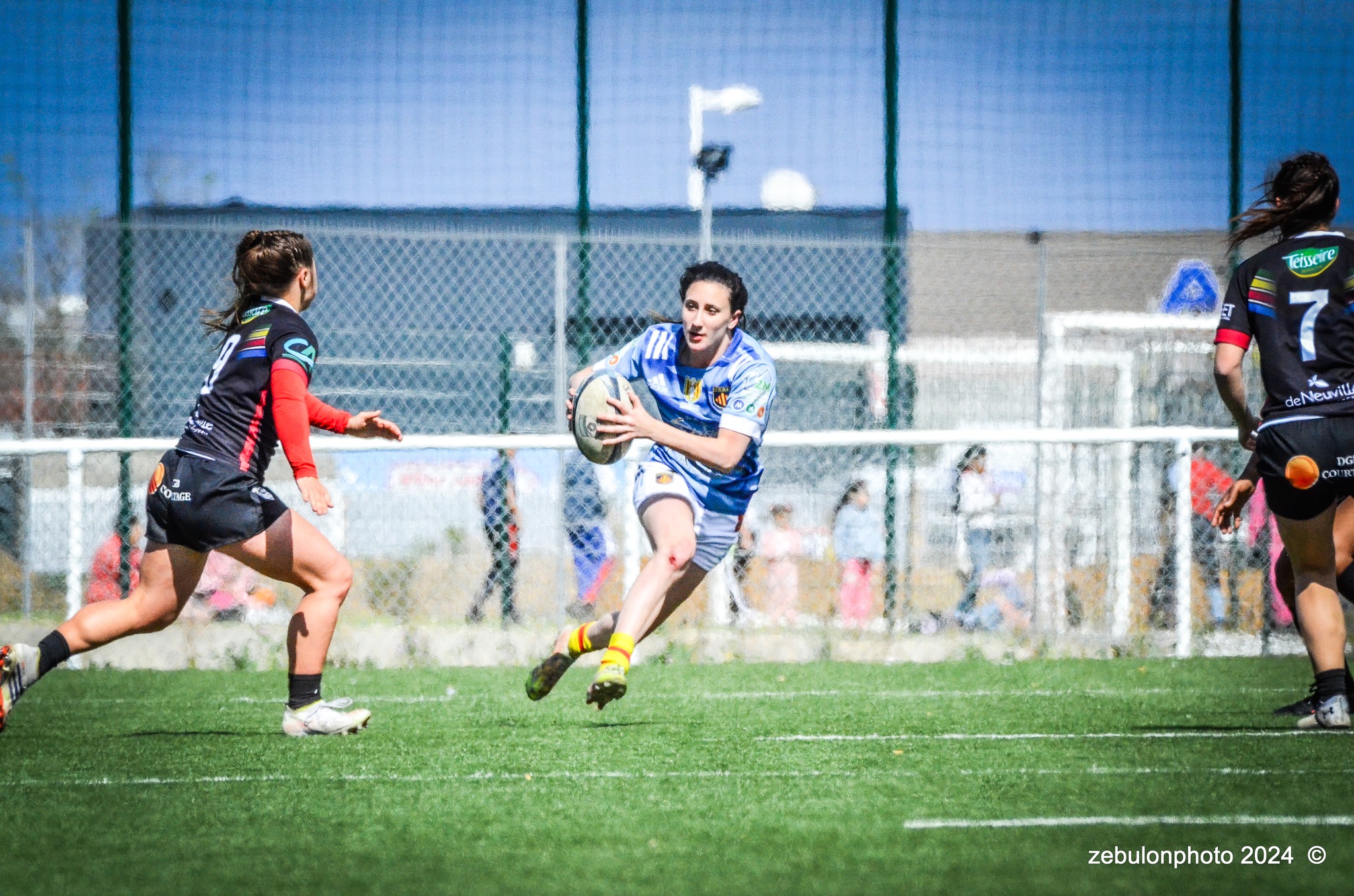  US Arlequins Perpignanais - RC Toulonnais - Rugby - FFR 2024 - Fed 2 Fém - USAP XV (5) vs (10) Toulon    (#FFR24F2FPERTOU03) Photo by: Photo Zebulon | Siuxy Sports 2024-03-31