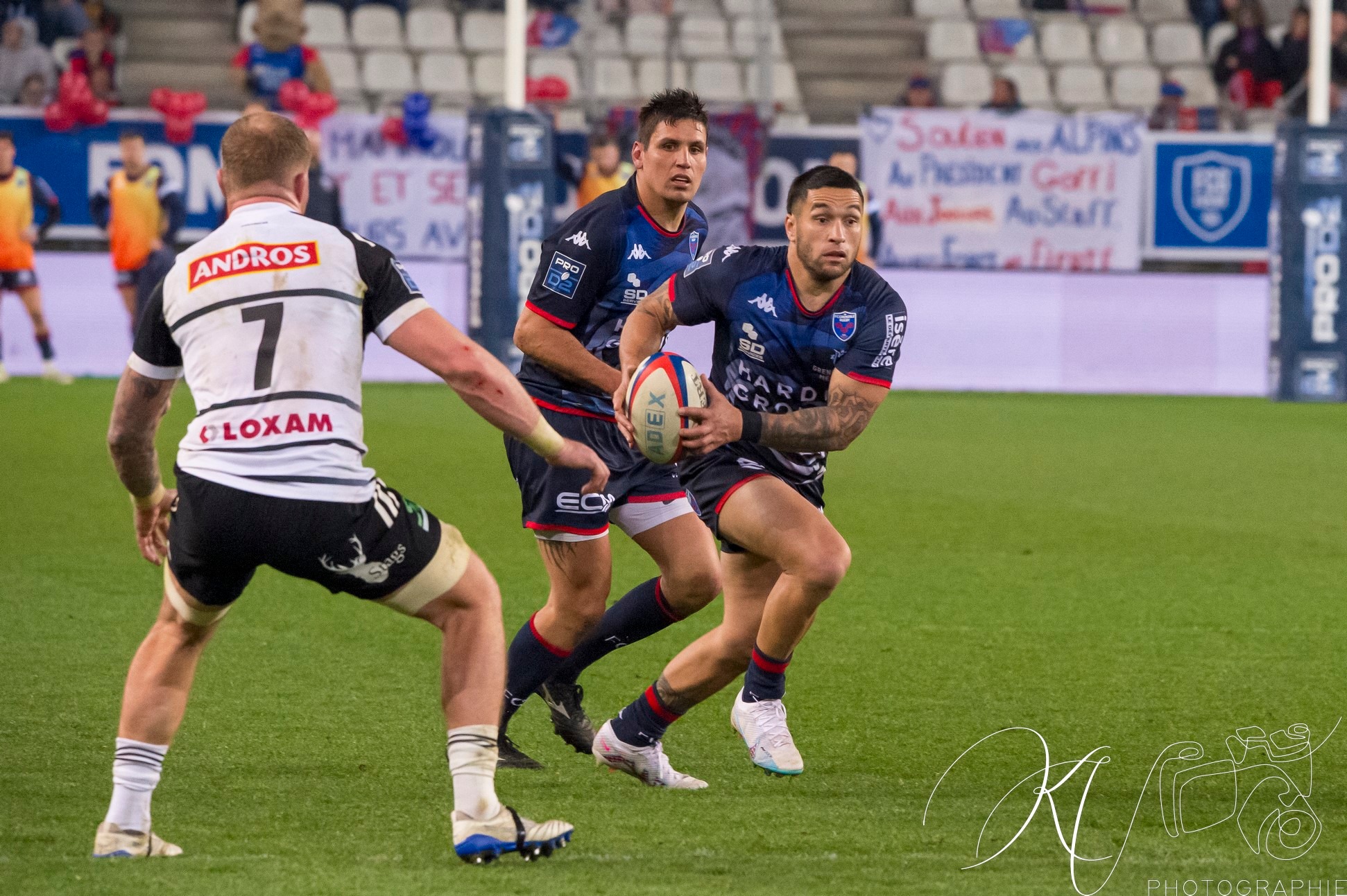 Romain BARTHÉLÉMY - Terrence HEPETEMA -  FC Grenoble Rugby - CA Brive - Rugby - Pro D2 - FC Grenoble (40) vs (29) CA Brive (#PD224FCGBRI02) Photo by: Karine Valentin | Siuxy Sports 2024-02-15