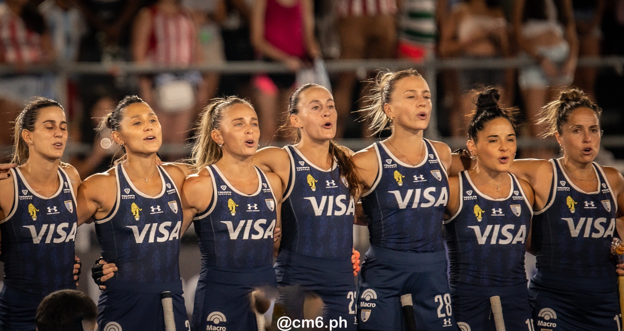 Agostina ALONSO - Agustina GORZELANY - Maria Jose GRANATTO - Julieta JANKUNAS - Rochy SANCHEZ - Victoria SAUZE VALDEZ - Eugenia TRINCHINETTI -  Selección femenina de hockey sobre césped de Argentina - Germany women's national field hockey team - Field hockey - FIH Pro League Fem 2023-2024 - Argentina (3) vs (1) Germany (#FIHPF24ARGGER02) Photo by: Christian Mas | Siuxy Sports 2024-02-16