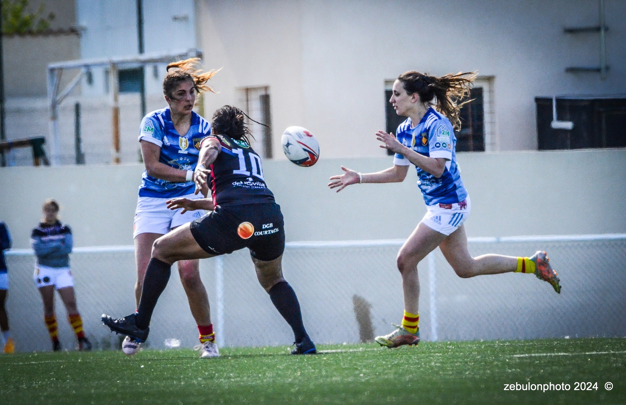 US Arlequins Perpignanais - RC Toulonnais - Rugby - FFR 2024 - Fed 2 Fém - USAP XV (5) vs (10) Toulon    (#FFR24F2FPERTOU03) Photo by: Photo Zebulon | Siuxy Sports 2024-03-31