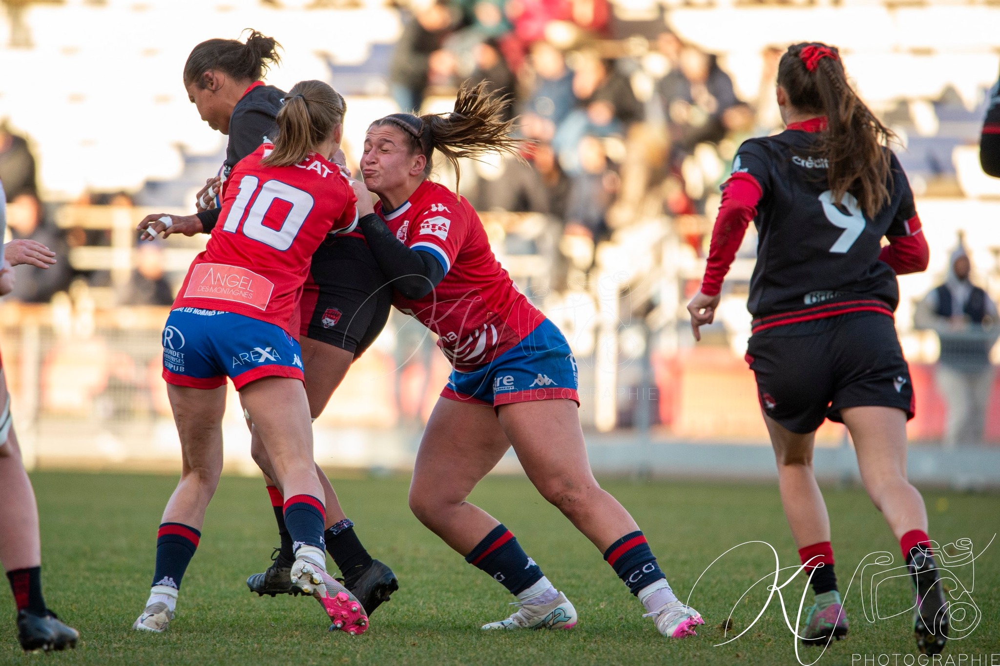  FC Grenoble Rugby - Lyon Olympique Universitaire - Rugby - FFR 2024 - Elite 1 Fém - FCG Amazones (8) vs (5) LOU (#FFR24E1FFCGLOU12) Photo by: Karine Valentin | Siuxy Sports 2024-12-14