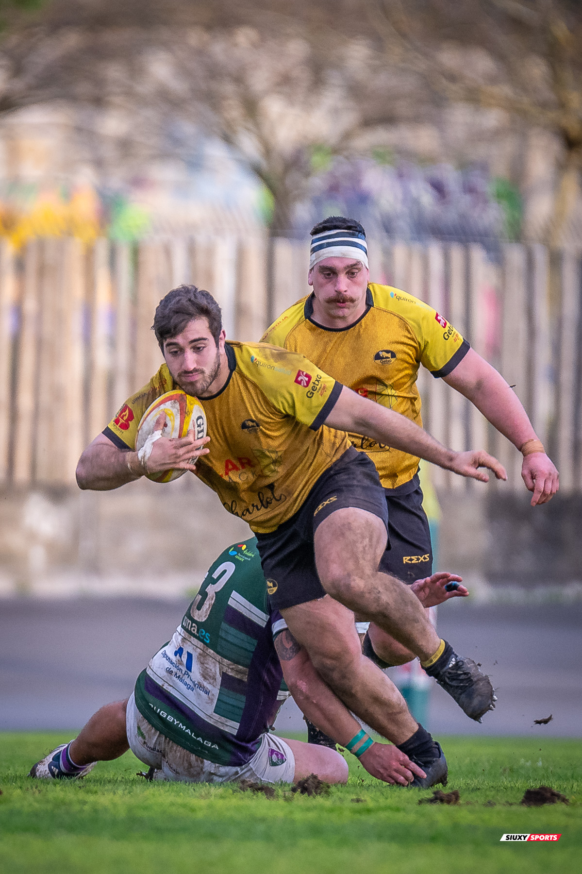 Gonzalo PEREZ AGRASAR - Angus RILEY KEEFE -  Getxo Artea Rugby Taldea - Club Rugby Málaga - Rugby - FER 2024 - DHB - Getxo RT (52) vs (10) CR Malaga (#FER24DGBGETMAL02) Photo by: Fredy Monfoto | Siuxy Sports 2024-02-10