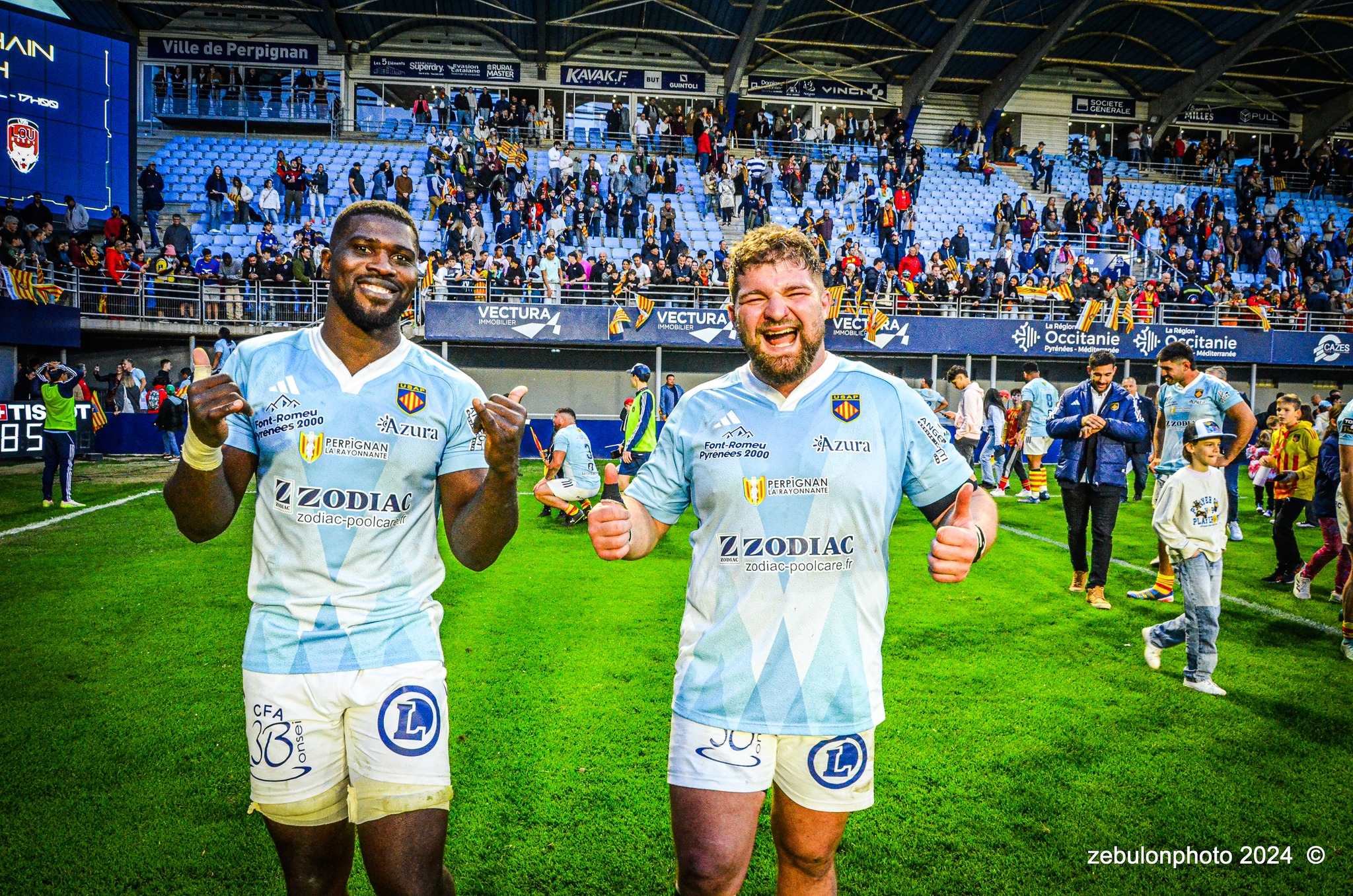  US Arlequins Perpignanais - Castres Olympique - Rugby - FFR 2024 - Top14 - USAP (43) vs (12) Castres  (#FFR24TOPPERCAS03) Photo by: Photo Zebulon | Siuxy Sports 2024-03-30