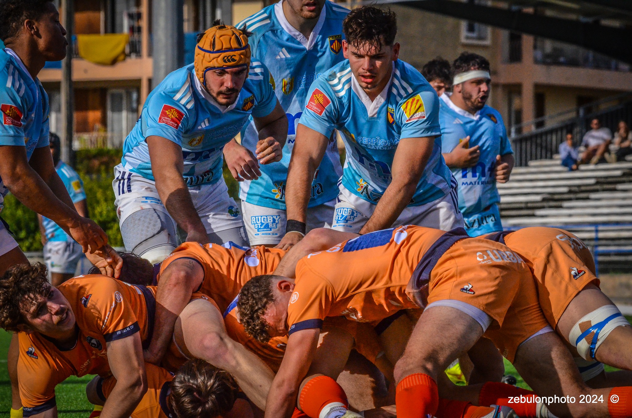  Montpellier Hérault Rugby - US Arlequins Perpignanais - Rugby - 2024 Espoirs - Montpellier (18) vs (7) Perpignan (#ESP24MHRUSAP03) Photo by: Photo Zebulon | Siuxy Sports 2024-03-16