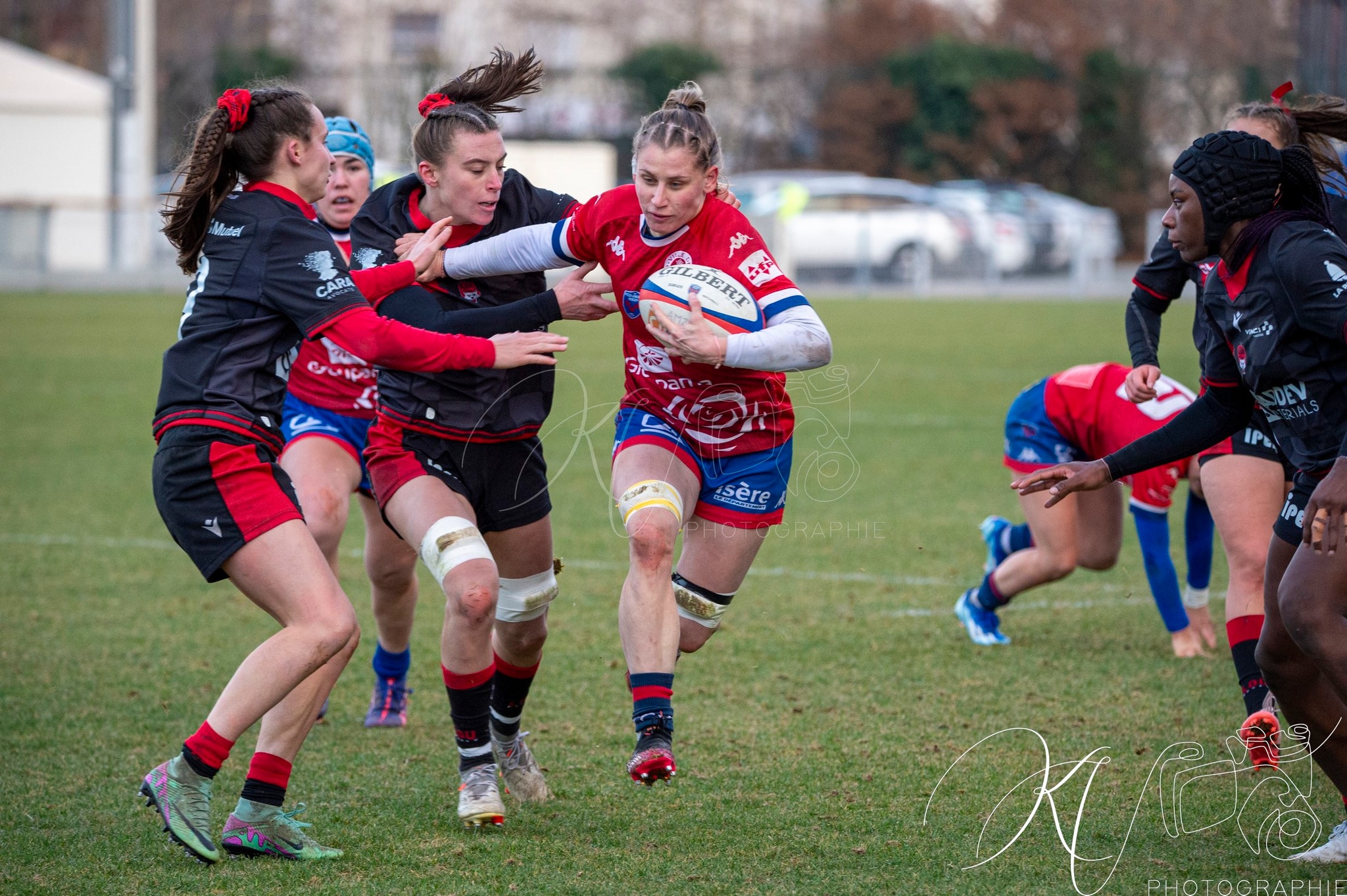  FC Grenoble Rugby - Lyon Olympique Universitaire - Rugby - FFR 2024 - Elite 1 Fém - FCG Amazones (8) vs (5) LOU (#FFR24E1FFCGLOU12) Photo by: Karine Valentin | Siuxy Sports 2024-12-14