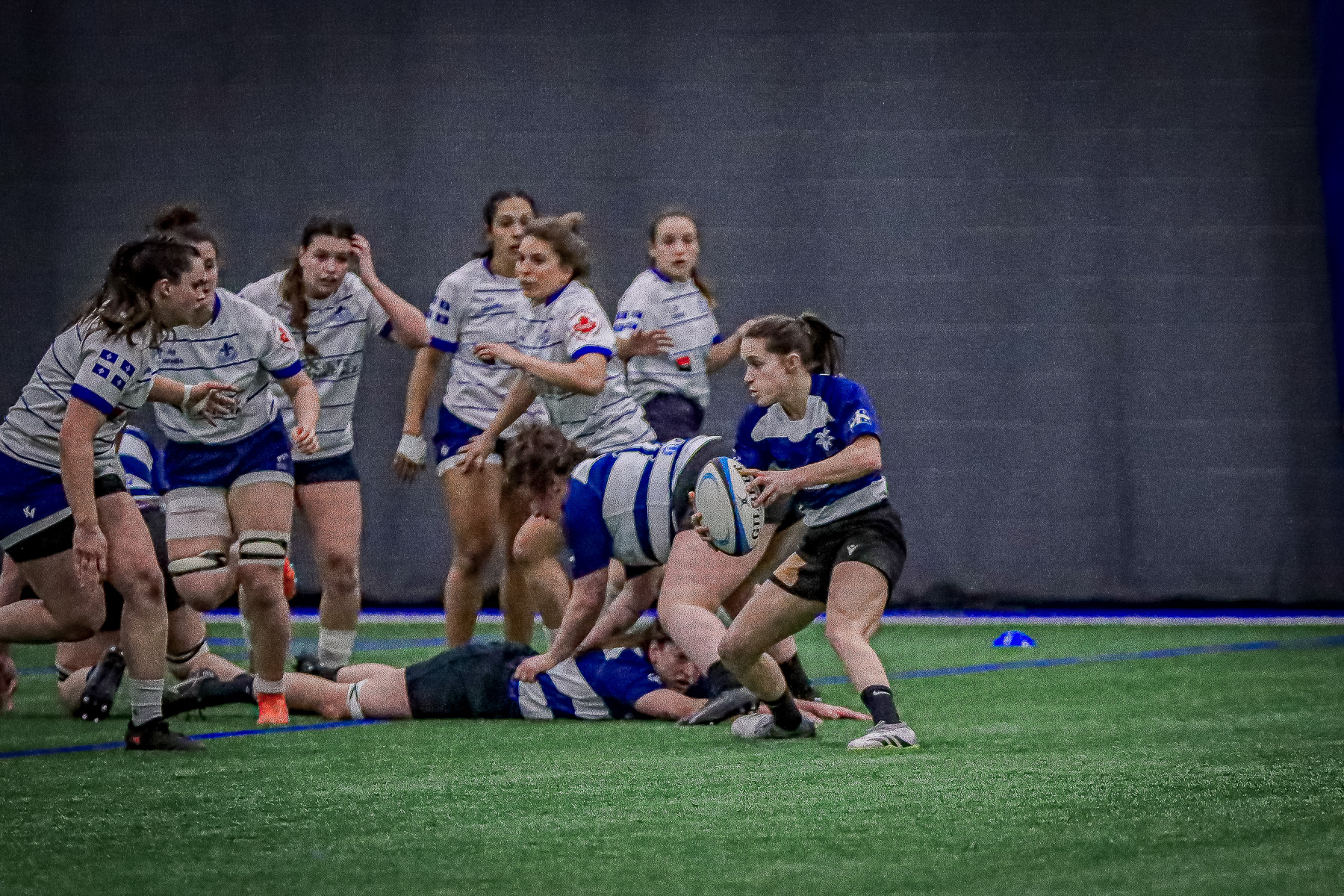 Catherine Ann BLENKHORN - Corinne FRÉCHETTE - Anais HOLLY - Frédérique RAJOTTE -  Équipe féminine - Rugby Québec -  - Rugby - QORC-CROQ 2024 - Québec Est (22) vs (16) Québec Ouest  (#RQ24CROQESTOUE04) Photo by: Photo Mayarts | Siuxy Sports 2024-04-01