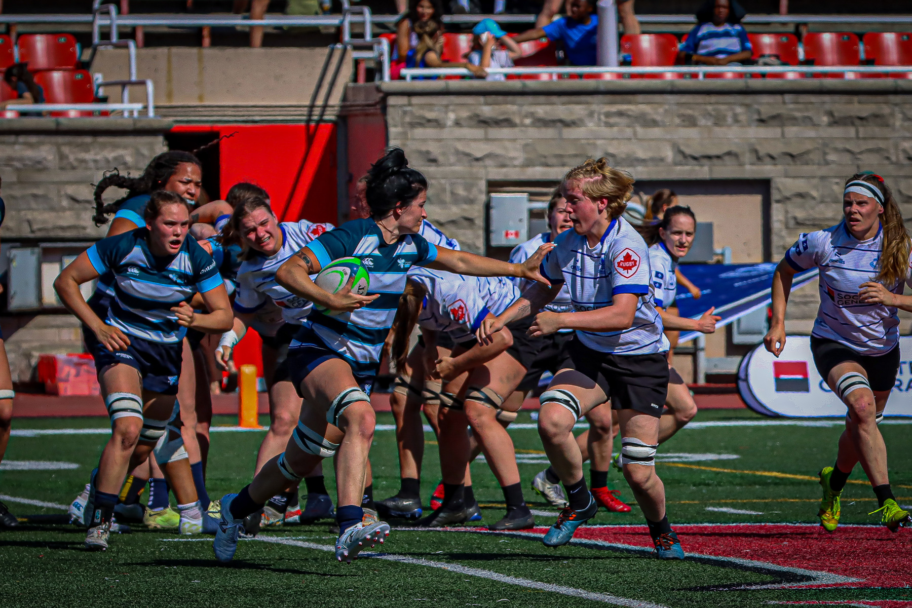  Équipe féminine - Rugby Québec - Ontario Blues (w) - Rugby - QORC-CROQ 2024 - FINALS - QUÉBEC EST (37) VS (13) ONTARIO EST - 1ST POSITION - Reel Mayarts (#QORC24QCEONE16) Photo by: Photo Mayarts | Siuxy Sports 2024-06-01