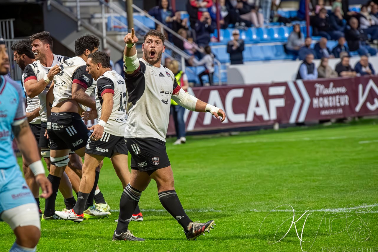  CS Bourgoin-Jallieu - Stade niçois - Rugby - FFR 2024 - National - CS Bourgoin-Jallieu (25) vs (23) Stade Niçois (#FFR24NATCSBJST04) Photo by: Karine Valentin | Siuxy Sports 2024-04-06