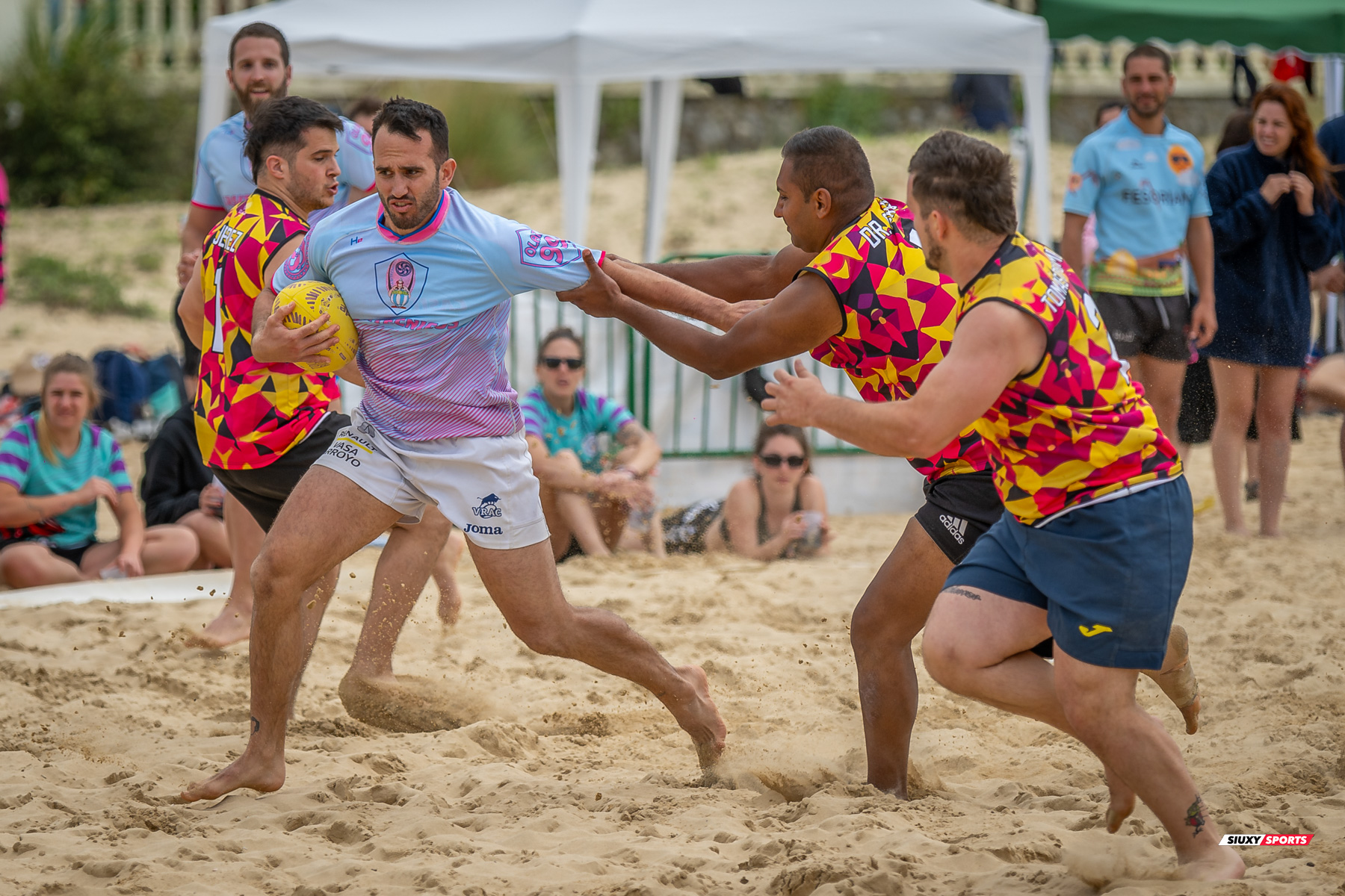  Universitario de Cantabria Rugby Club - Santoña Rugby Club - Rugby Playa - Circuito International del Cantabrico de Rugby Playa - IV Torneo Internacional de Laredo (#2024RugbyPlayaIVLaredo) Photo by: Fredy Monfoto | Siuxy Sports 2024-07-13