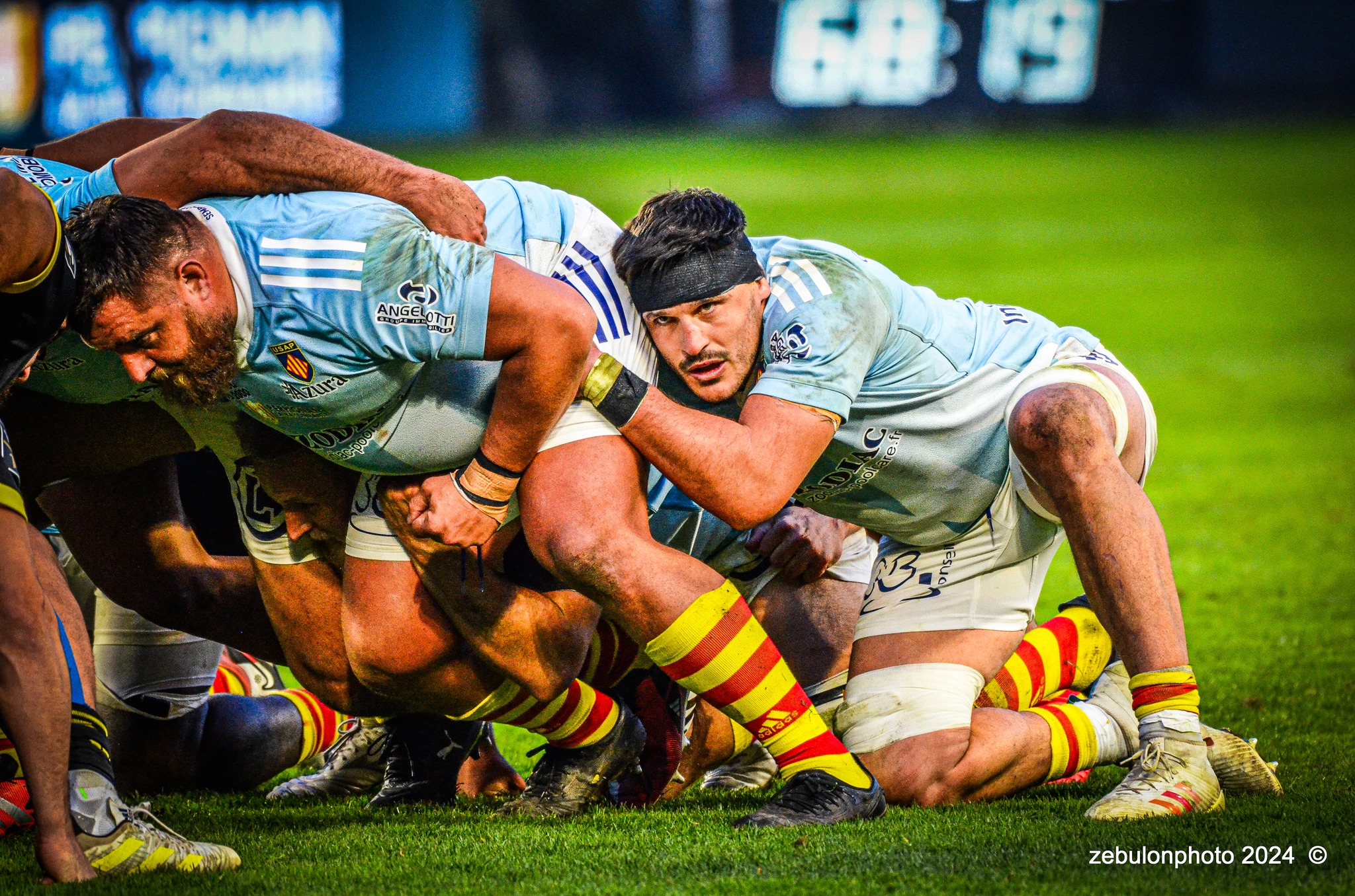  US Arlequins Perpignanais - Stade Rochelais - Rugby - TOP 14 - Perpignan (27) vs (15) La Rochelle (#TOP12USAPSR02) Photo by: Photo Zebulon | Siuxy Sports 2024-02-24