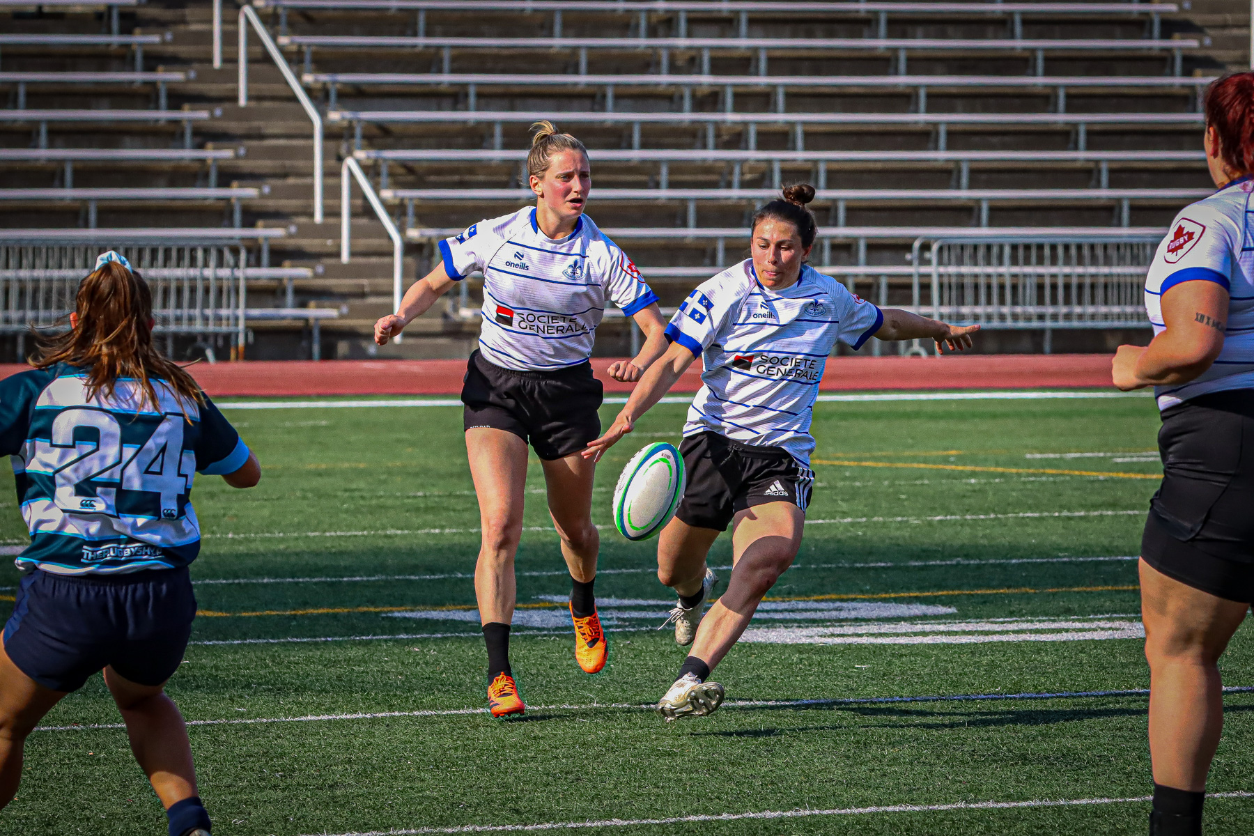  Équipe féminine - Rugby Québec - Ontario Blues (w) - Rugby - QORC-CROQ 2024 - FINALS - QUÉBEC EST (37) VS (13) ONTARIO EST - 1ST POSITION - Reel Mayarts (#QORC24QCEONE16) Photo by: Photo Mayarts | Siuxy Sports 2024-06-01
