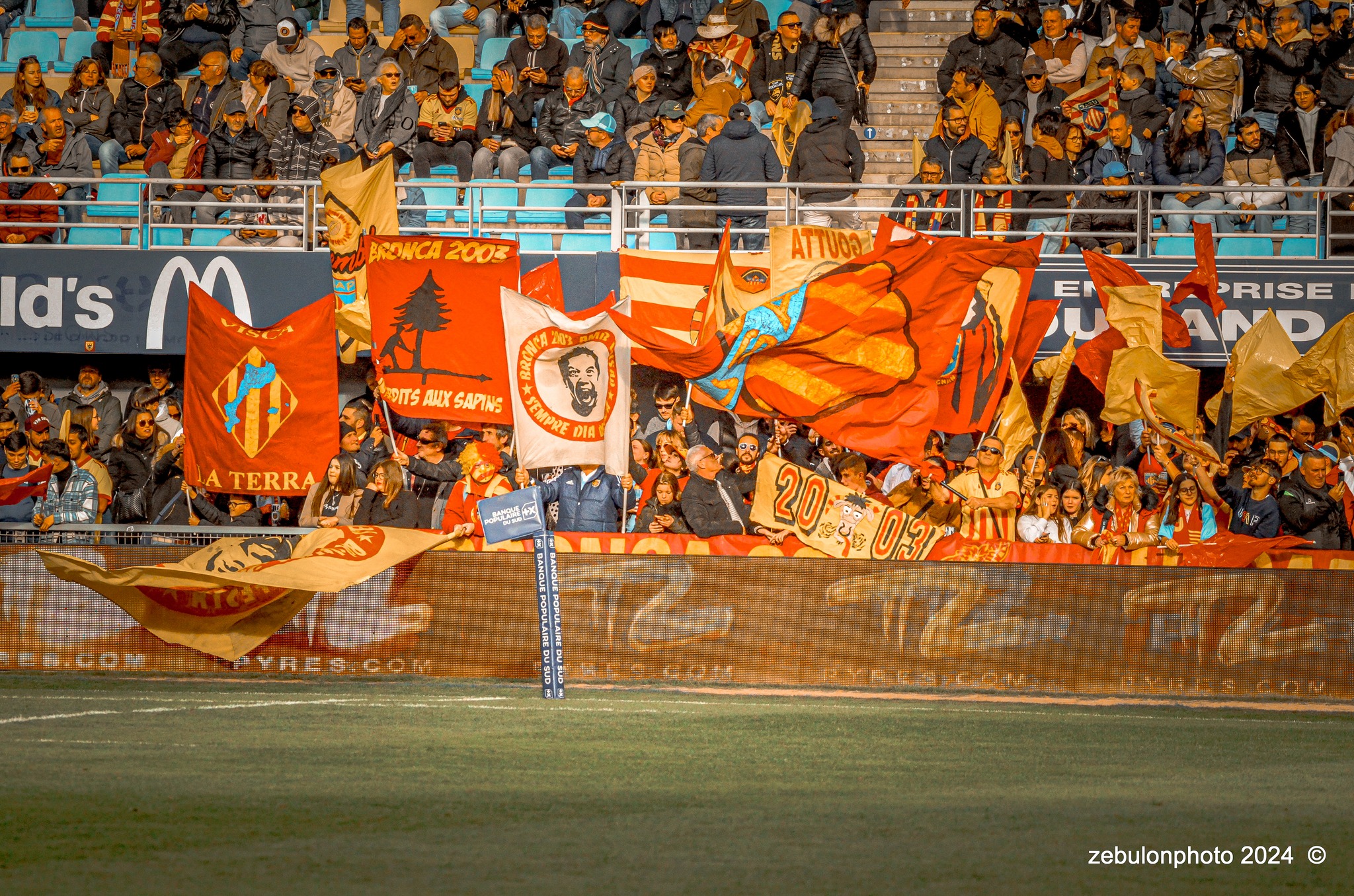  US Arlequins Perpignanais - Stade Rochelais - Rugby - TOP 14 - Perpignan (27) vs (15) La Rochelle (#TOP12USAPSR02) Photo by: Photo Zebulon | Siuxy Sports 2024-02-24