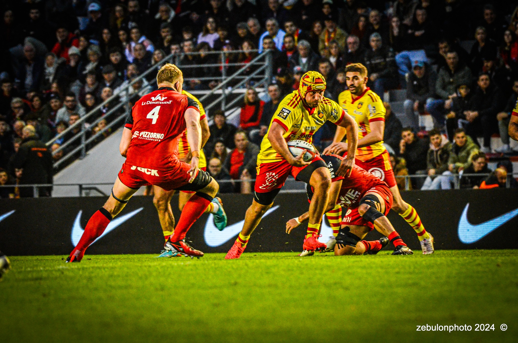  RC Toulonnais - US Arlequins Perpignanais - Rugby - TOP 14 - Toulon (44) vs (22) Perpignan (#TOP1424RCTUSAP03) Photo by: Photo Zebulon | Siuxy Sports 2024-03-02