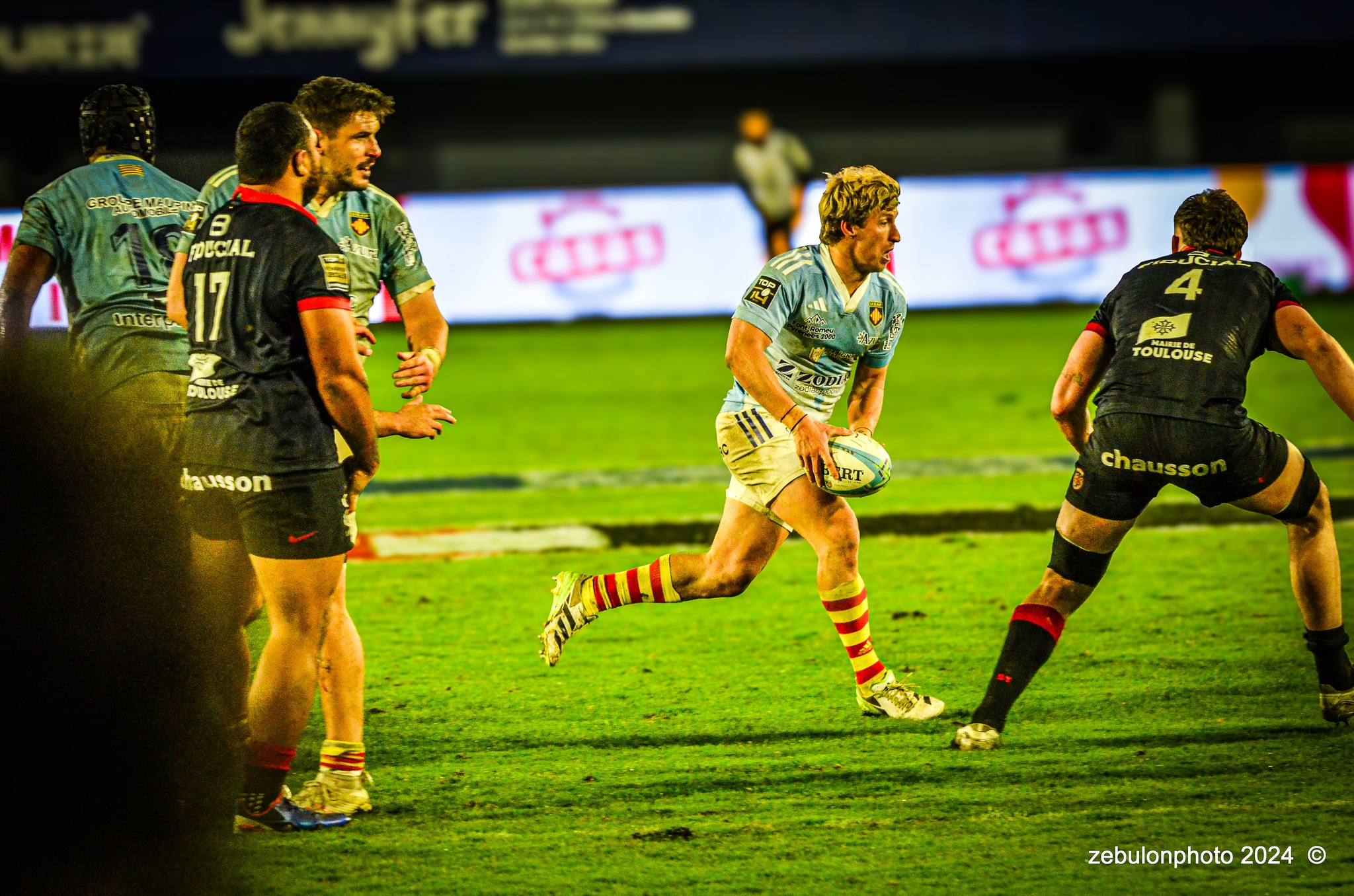  US Arlequins Perpignanais - RC Toulonnais - Rugby - TOP 14 - Perpignan (27) vs (17) RC Toulonnais (#TOP1424USAPRCT03) Photo by: Photo Zebulon | Siuxy Sports 2024-03-09