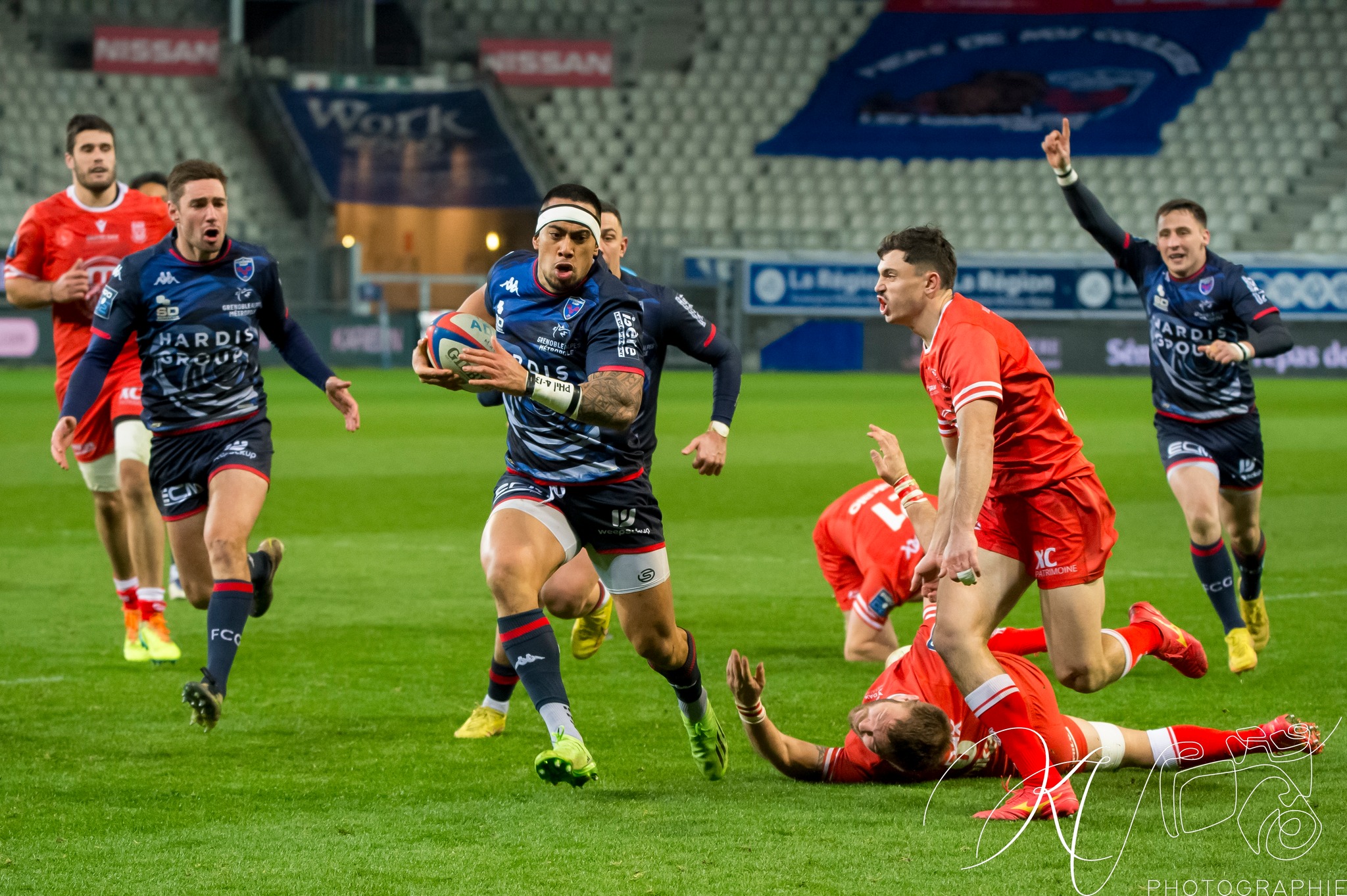 Atu MANU -  FC Grenoble Rugby - US Dax - Rugby - Pro D2 - FC Grenoble (24) vs (27) US Dax (#PD224FCGDAX01) Photo by: Karine Valentin | Siuxy Sports 2024-01-19