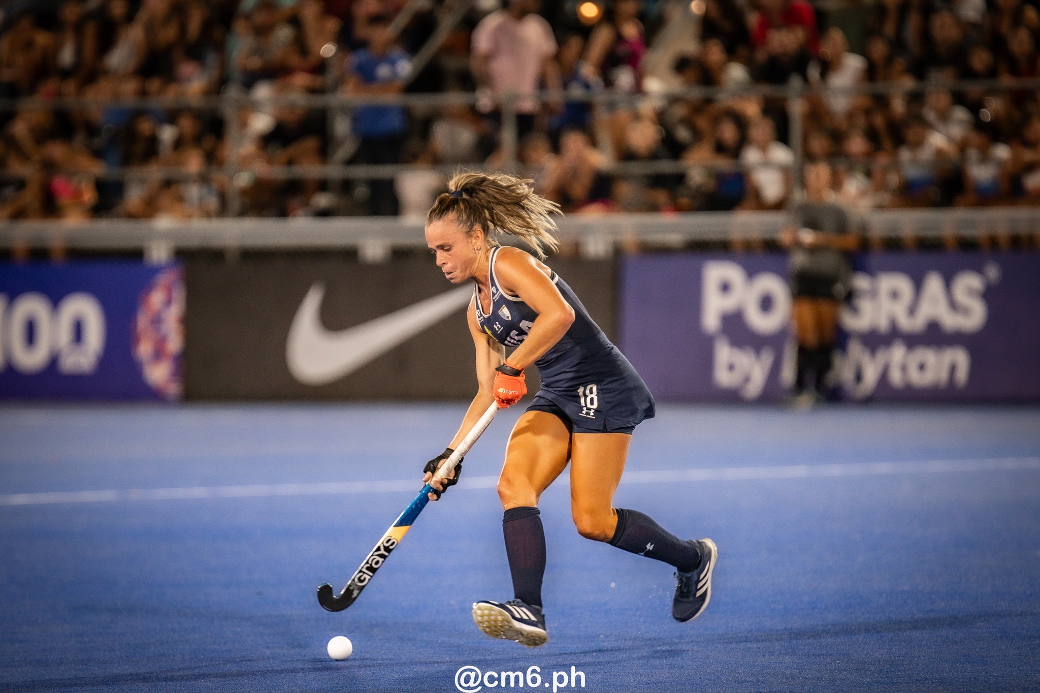 Victoria SAUZE VALDEZ -  Selección femenina de hockey sobre césped de Argentina - Germany women's national field hockey team - Field hockey - FIH Pro League Fem 2023-2024 - Argentina (3) vs (1) Germany (#FIHPF24ARGGER02) Photo by: Christian Mas | Siuxy Sports 2024-02-16