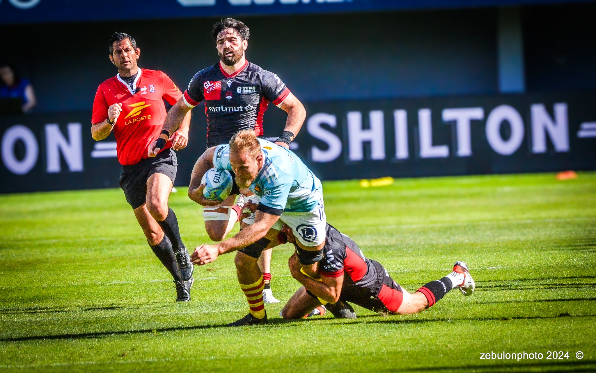  US Arlequins Perpignanais - Lyon Olympique Universitaire - Rugby - FFR 2024 - TOP14 - USAP (51) VS (20) LOU (#FFR24T14USALOU04) Photo by: Photo Zebulon | Siuxy Sports 2024-04-20