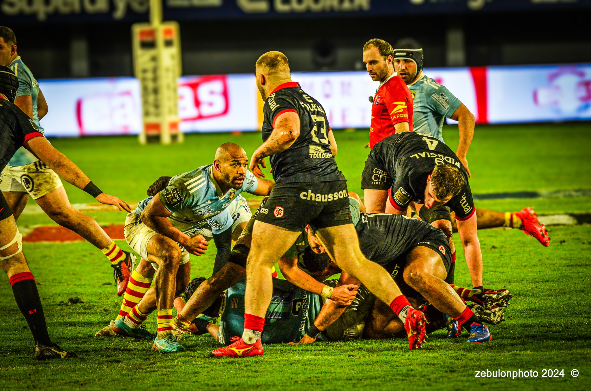  US Arlequins Perpignanais - RC Toulonnais - Rugby - TOP 14 - Perpignan (27) vs (17) RC Toulonnais (#TOP1424USAPRCT03) Photo by: Photo Zebulon | Siuxy Sports 2024-03-09