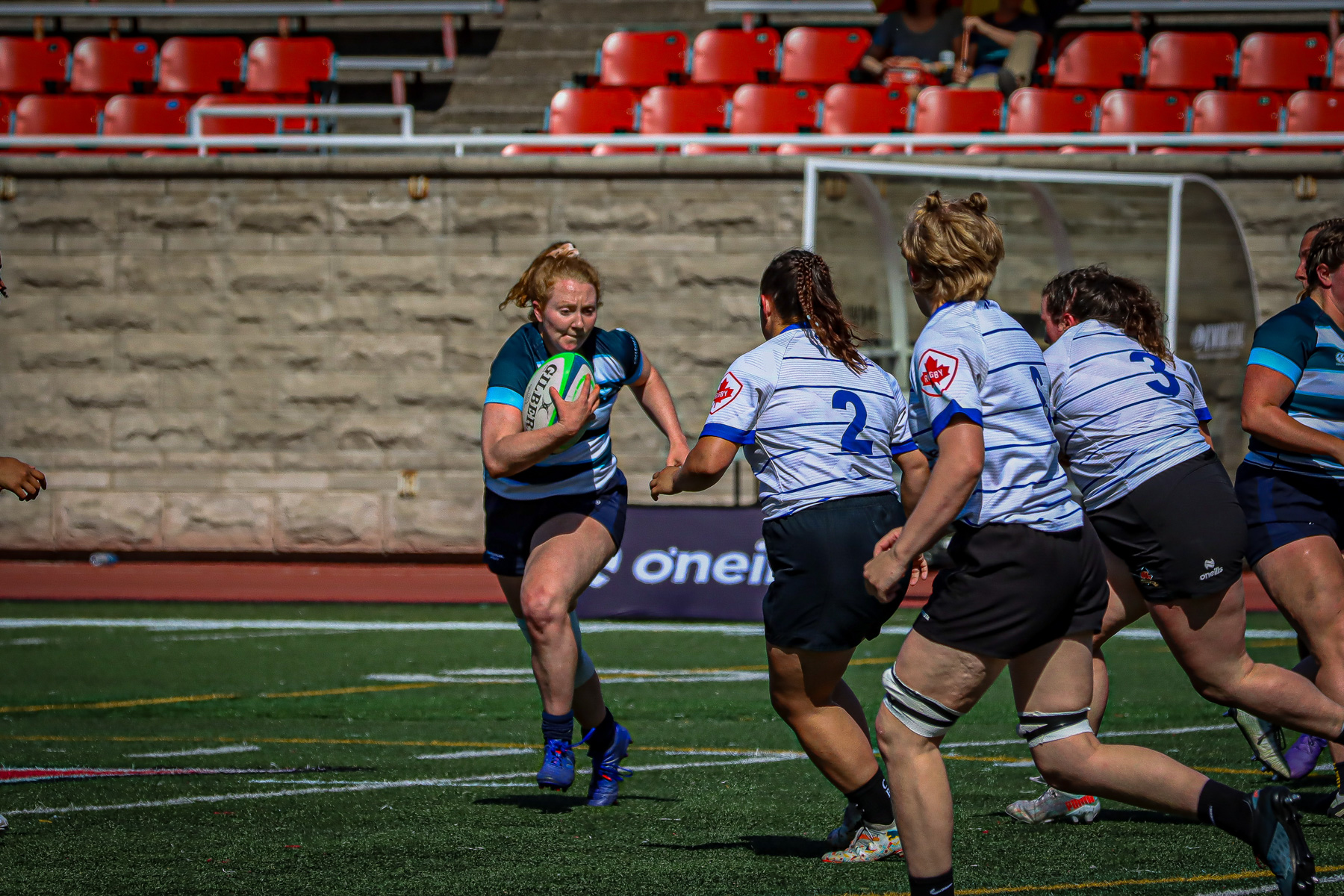  Équipe féminine - Rugby Québec - Ontario Blues (w) - Rugby - QORC-CROQ 2024 - FINALS - QUÉBEC EST (37) VS (13) ONTARIO EST - 1ST POSITION - Reel Mayarts (#QORC24QCEONE16) Photo by: Photo Mayarts | Siuxy Sports 2024-06-01