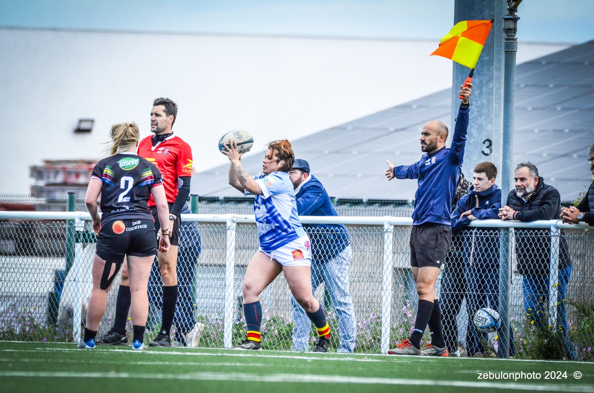  US Arlequins Perpignanais - RC Toulonnais - Rugby - FFR 2024 - Fed 2 Fém - USAP XV (5) vs (10) Toulon    (#FFR24F2FPERTOU03) Photo by: Photo Zebulon | Siuxy Sports 2024-03-31