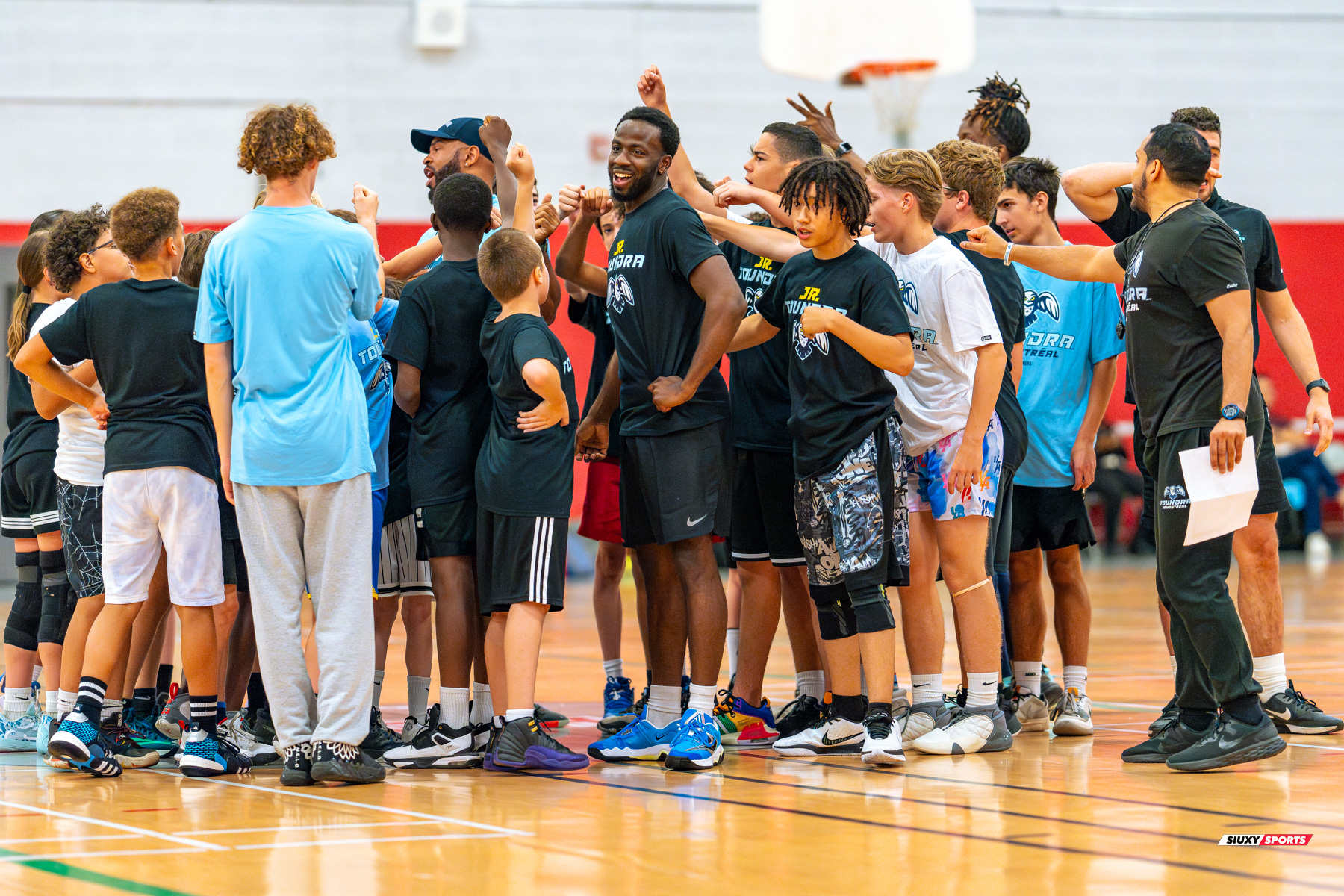 Nervens DEMOSTHENE - Narcisse KALAMBA - Rauly LEINO - Jonathan WILLIAMS -  Montreal -  - Basketball - Camp d'été de Basketball Jr Toundra 2024 (#2024JRTOUNDRA016) Photo by:  | Siuxy Sports 2024-06-29