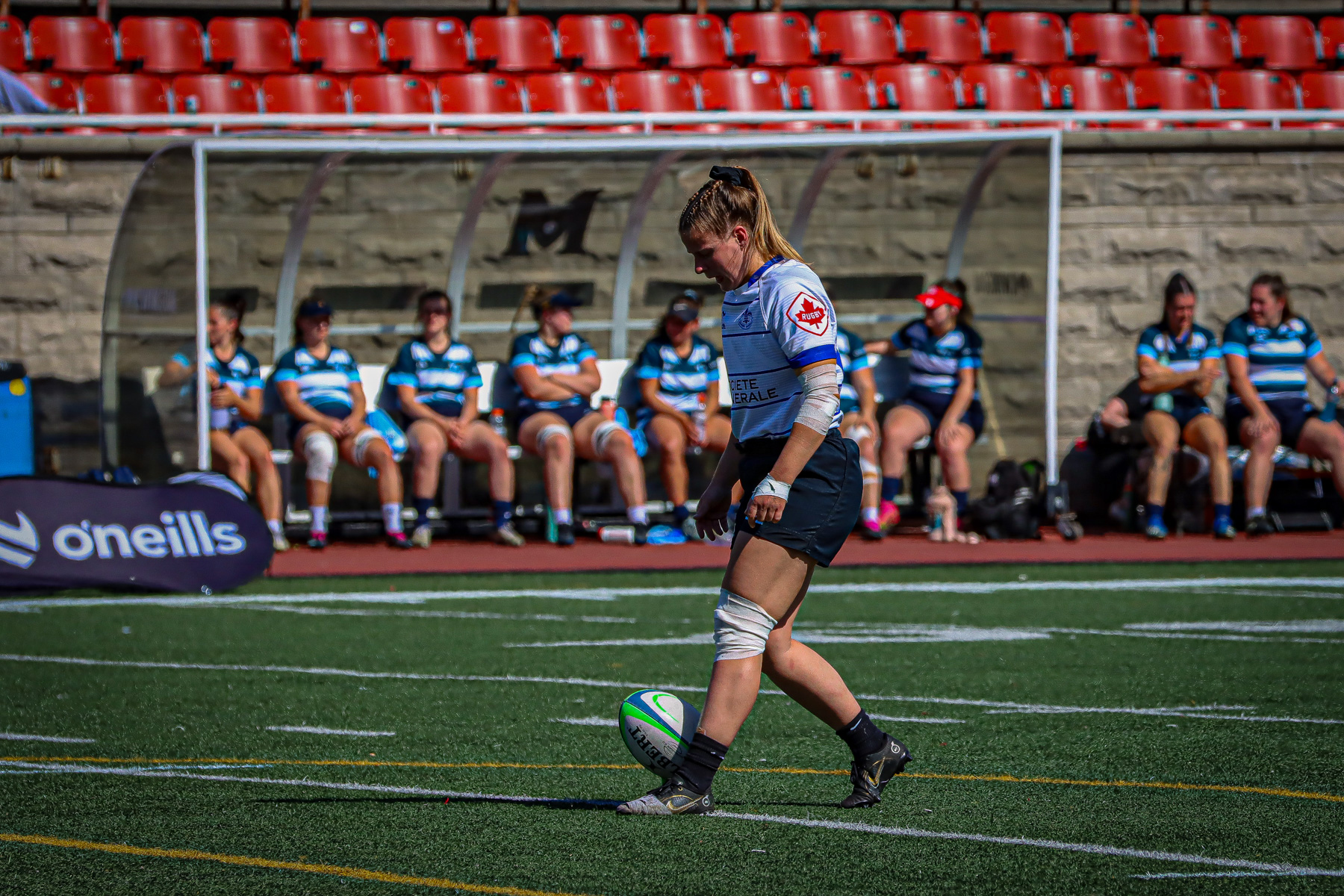  Équipe féminine - Rugby Québec - Ontario Blues (w) - Rugby - QORC-CROQ 2024 - FINALS - QUÉBEC EST (37) VS (13) ONTARIO EST - 1ST POSITION - Reel Mayarts (#QORC24QCEONE16) Photo by: Photo Mayarts | Siuxy Sports 2024-06-01