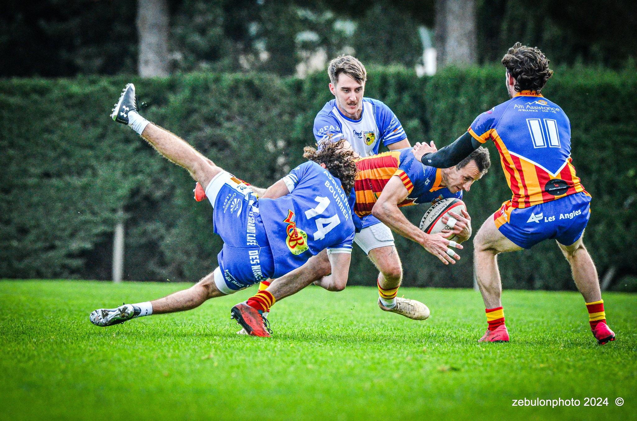  Cabestany Olympique XV - Rugby Athlétique Cerdagne Capcir - Rugby - Ligue Occitanie - Cabestany vs Cerdagne Capcir (#LO24CABRACC01) Photo by: Photo Zebulon | Siuxy Sports 2024-01-27