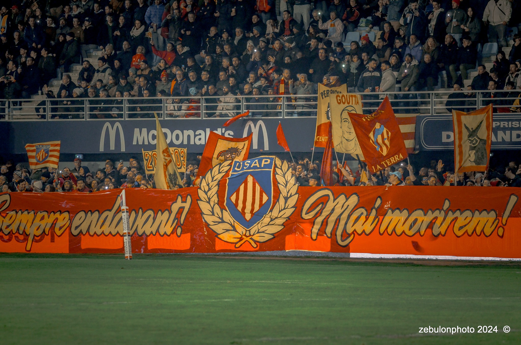  US Arlequins Perpignanais - RC Toulonnais - Rugby - TOP 14 - Perpignan (27) vs (17) RC Toulonnais (#TOP1424USAPRCT03) Photo by: Photo Zebulon | Siuxy Sports 2024-03-09