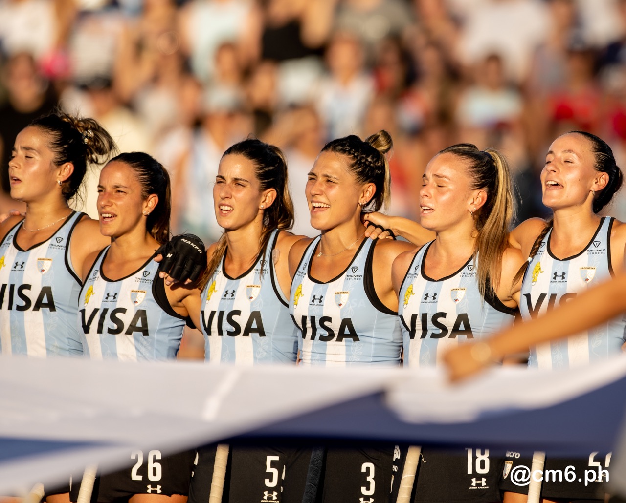 Agostina ALONSO - Sofia CAIRO - Maria Pilar CAMPOY - Agustina GORZELANY - Victoria SAUZE VALDEZ - Maria Delfina THOME GUSTAVINO - Eugenia TRINCHINETTI -  Selección femenina de hockey sobre césped de Argentina - Netherlands women's national field hockey team - Field hockey - FIH PRO LEAGUE FEM 2023-2024 - ARGENTINA (1) VS (7) Países Bajos (#FIHPF24ARGPAB12) Photo by: Christian Mas | Siuxy Sports 2023-12-12