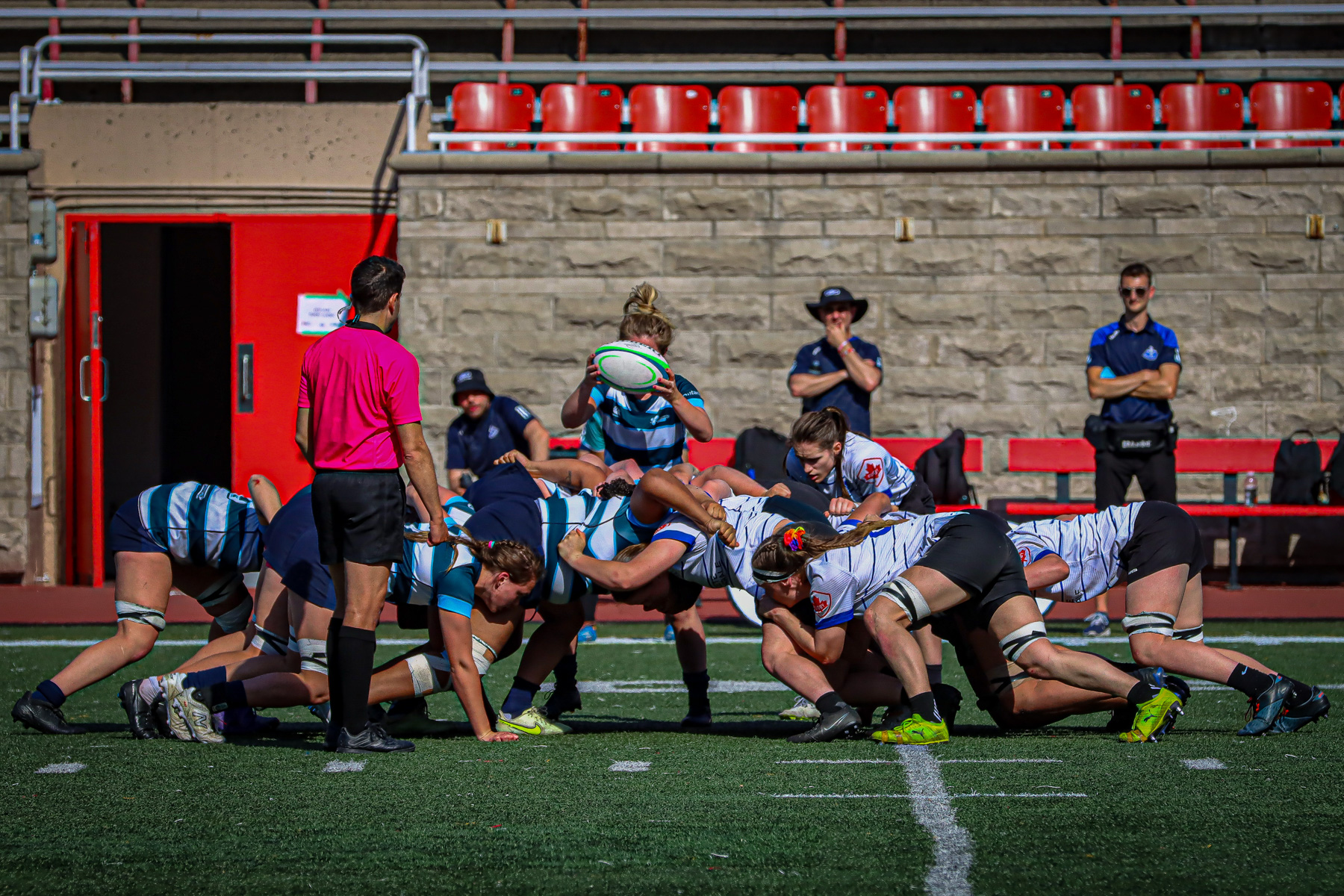  Équipe féminine - Rugby Québec - Ontario Blues (w) - Rugby - QORC-CROQ 2024 - FINALS - QUÉBEC EST (37) VS (13) ONTARIO EST - 1ST POSITION - Reel Mayarts (#QORC24QCEONE16) Photo by: Photo Mayarts | Siuxy Sports 2024-06-01