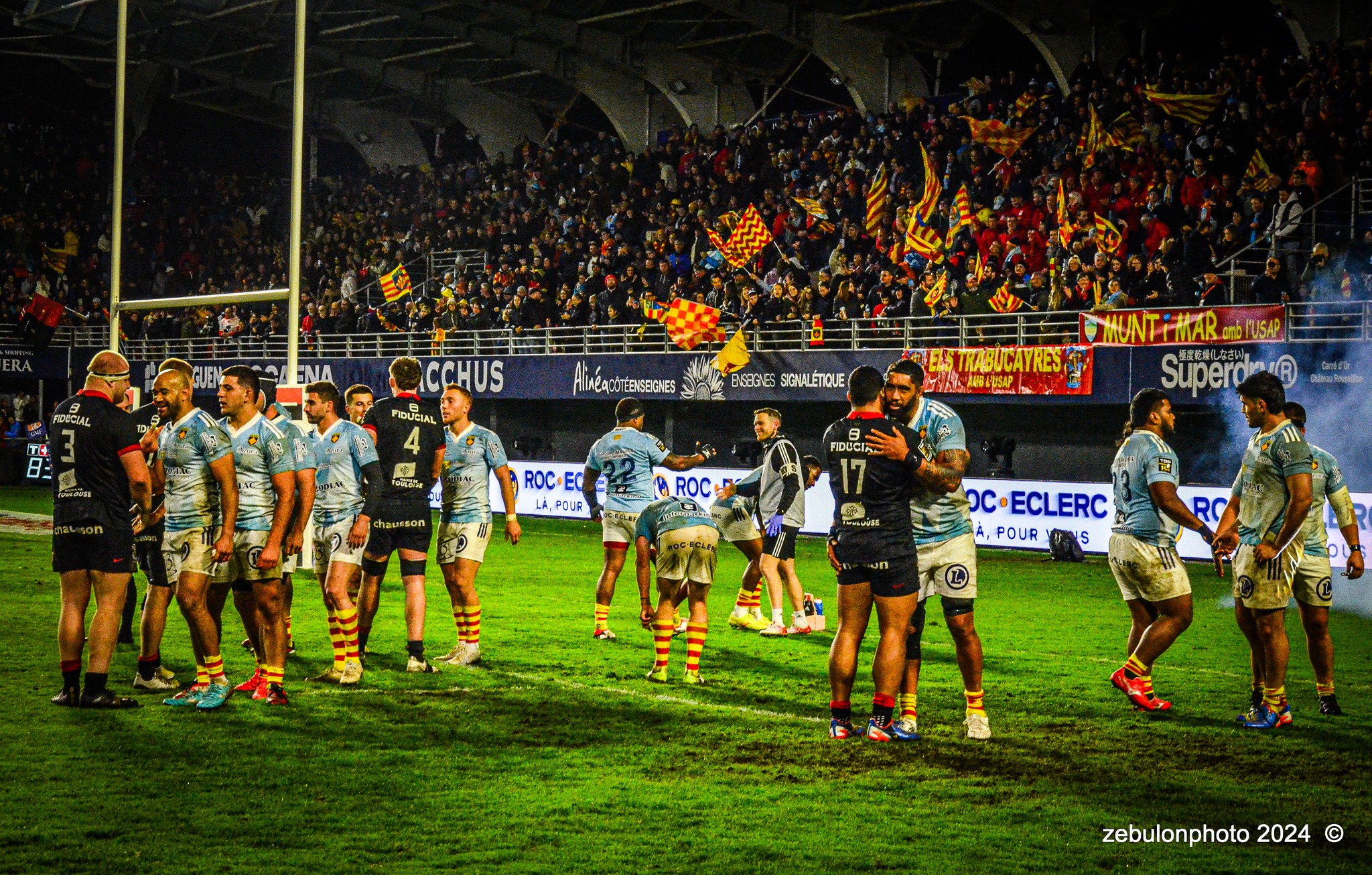  US Arlequins Perpignanais - RC Toulonnais - Rugby - TOP 14 - Perpignan (27) vs (17) RC Toulonnais (#TOP1424USAPRCT03) Photo by: Photo Zebulon | Siuxy Sports 2024-03-09