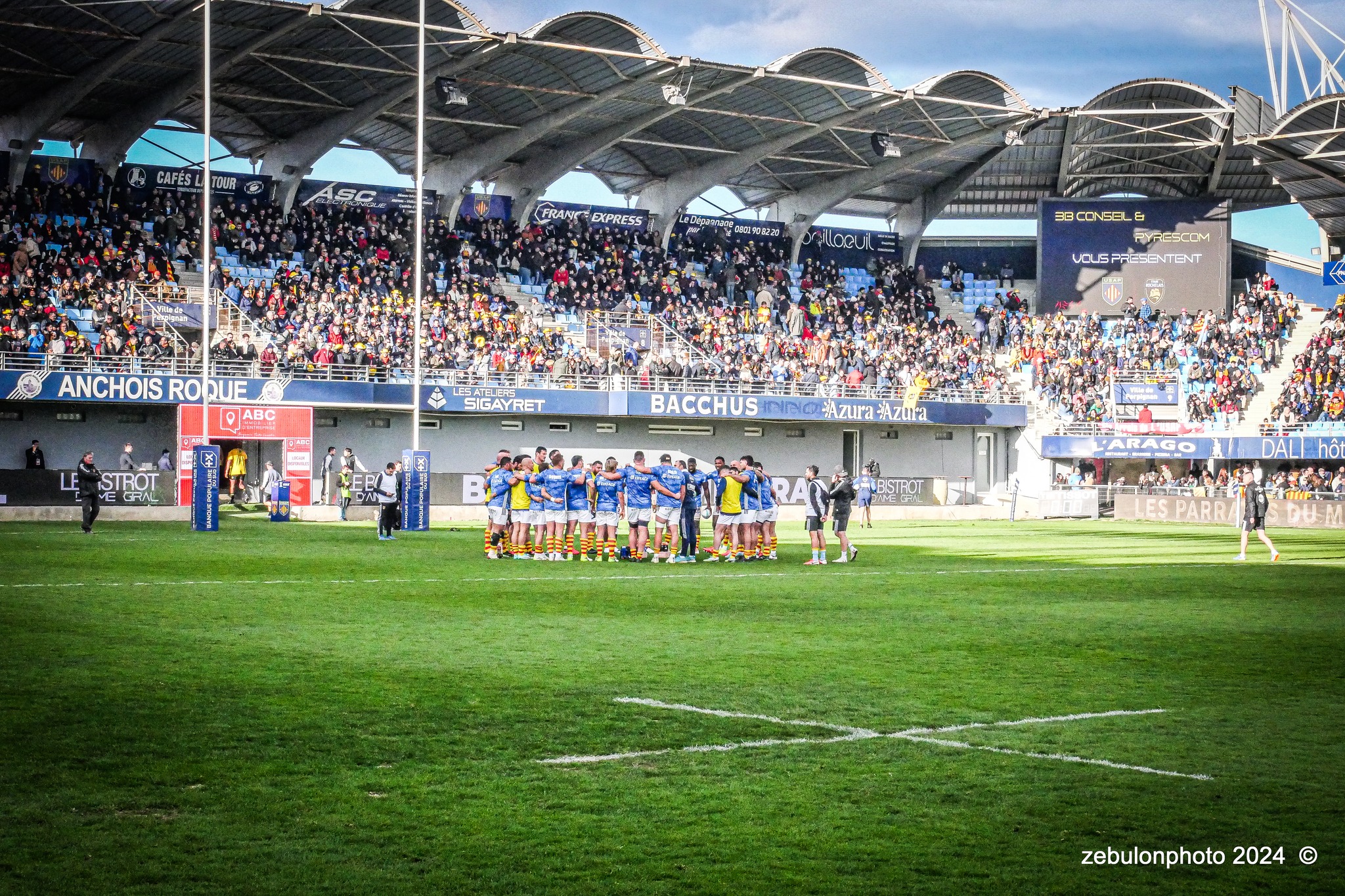  US Arlequins Perpignanais - Stade Rochelais - Rugby - TOP 14 - Perpignan (27) vs (15) La Rochelle (#TOP12USAPSR02) Photo by: Photo Zebulon | Siuxy Sports 2024-02-24