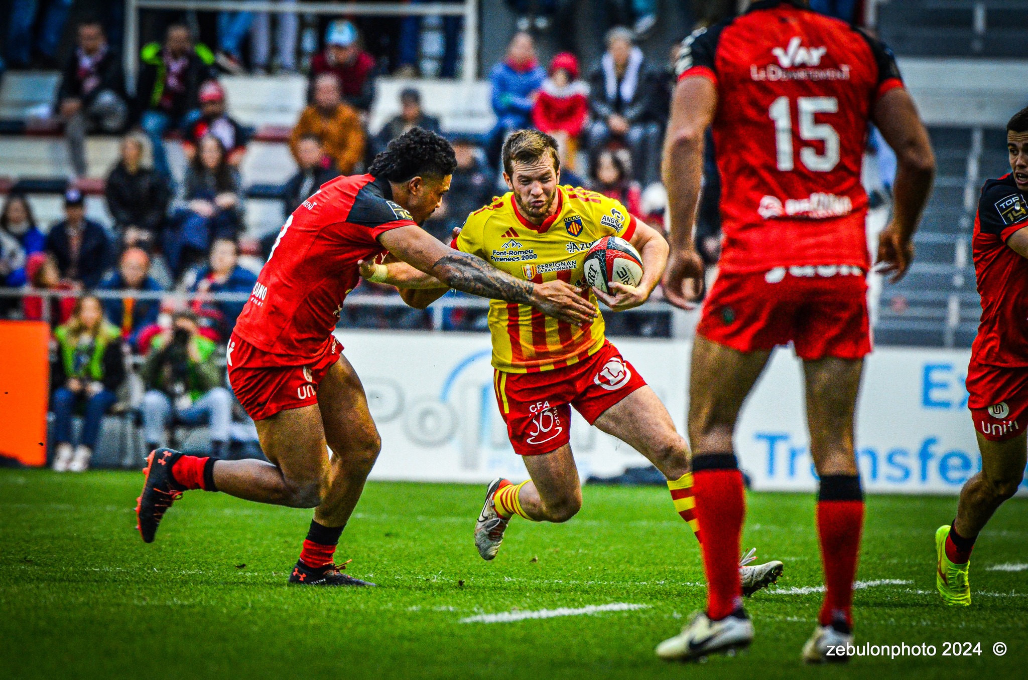  RC Toulonnais - US Arlequins Perpignanais - Rugby - TOP 14 - Toulon (44) vs (22) Perpignan (#TOP1424RCTUSAP03) Photo by: Photo Zebulon | Siuxy Sports 2024-03-02