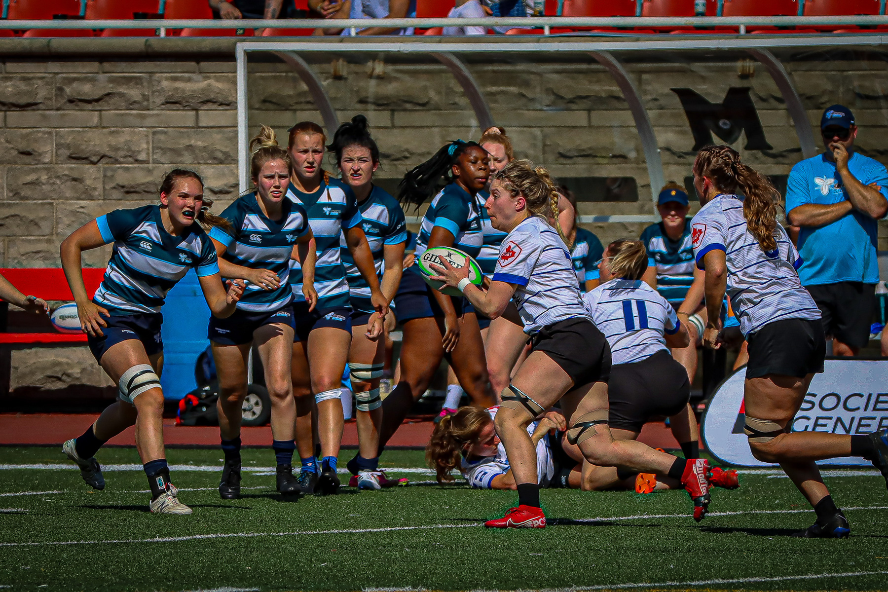  Équipe féminine - Rugby Québec - Ontario Blues (w) - Rugby - QORC-CROQ 2024 - FINALS - QUÉBEC EST (37) VS (13) ONTARIO EST - 1ST POSITION - Reel Mayarts (#QORC24QCEONE16) Photo by: Photo Mayarts | Siuxy Sports 2024-06-01
