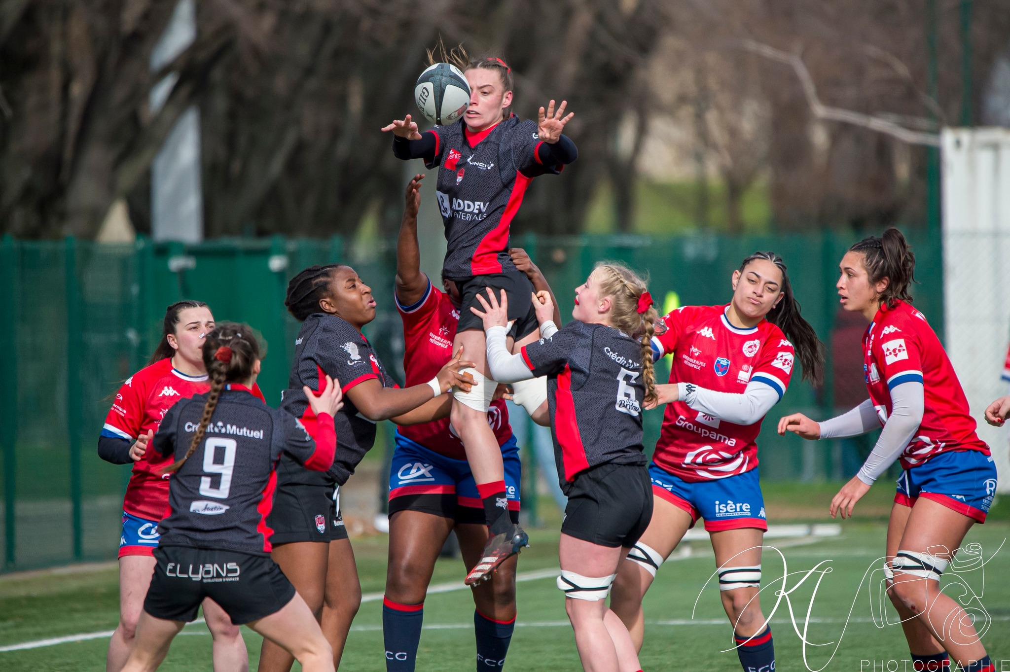  Lyon Olympique Universitaire - FC Grenoble Rugby - Rugby - Elite 1 2023 - Lyon O.U. (39) vs (14) FC Grenoble (#EL124LOUFCG02) Photo by: Karine Valentin | Siuxy Sports 2024-02-24