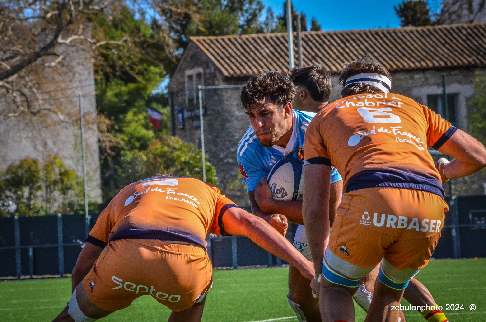  Montpellier Hérault Rugby - US Arlequins Perpignanais - Rugby - 2024 Espoirs - Montpellier (18) vs (7) Perpignan (#ESP24MHRUSAP03) Photo by: Photo Zebulon | Siuxy Sports 2024-03-16