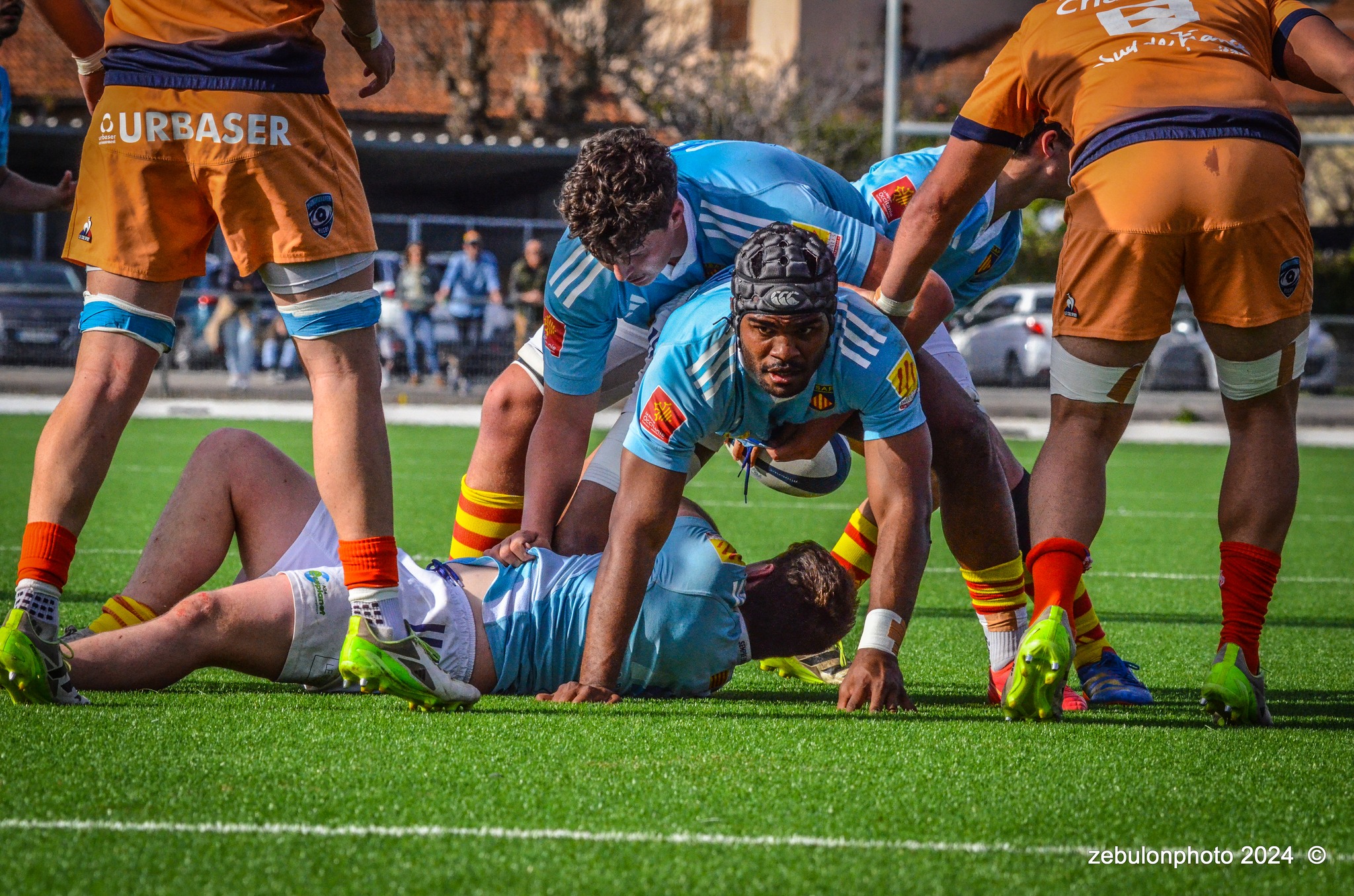  Montpellier Hérault Rugby - US Arlequins Perpignanais - Rugby - 2024 Espoirs - Montpellier (18) vs (7) Perpignan (#ESP24MHRUSAP03) Photo by: Photo Zebulon | Siuxy Sports 2024-03-16