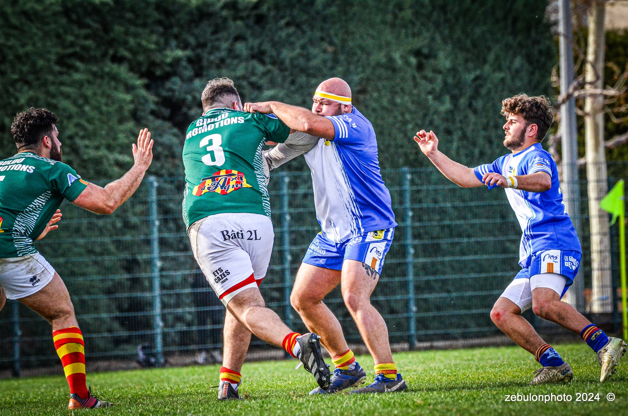  Cabestany Olympique XV - RC Ponteilla - Rugby - FFR Reg3 - Cabestani (15) vs (25) Ponteilla (#FFR24R3CABPON03) Photo by: Photo Zebulon | Siuxy Sports 2024-03-17