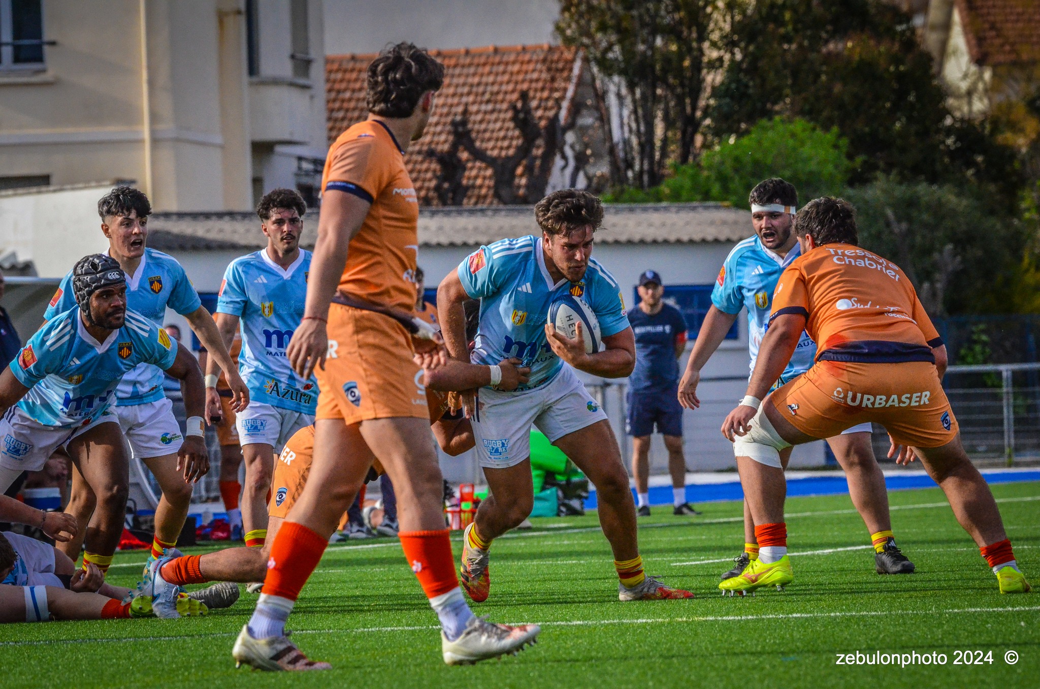  Montpellier Hérault Rugby - US Arlequins Perpignanais - Rugby - 2024 Espoirs - Montpellier (18) vs (7) Perpignan (#ESP24MHRUSAP03) Photo by: Photo Zebulon | Siuxy Sports 2024-03-16