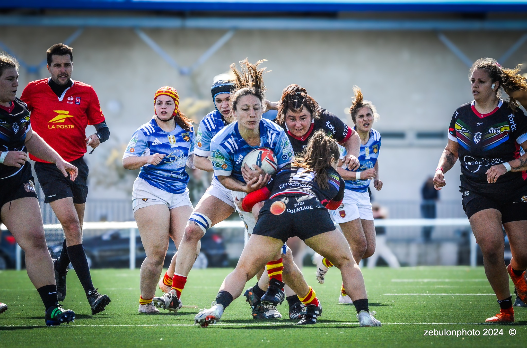  US Arlequins Perpignanais - RC Toulonnais - Rugby - FFR 2024 - Fed 2 Fém - USAP XV (5) vs (10) Toulon    (#FFR24F2FPERTOU03) Photo by: Photo Zebulon | Siuxy Sports 2024-03-31