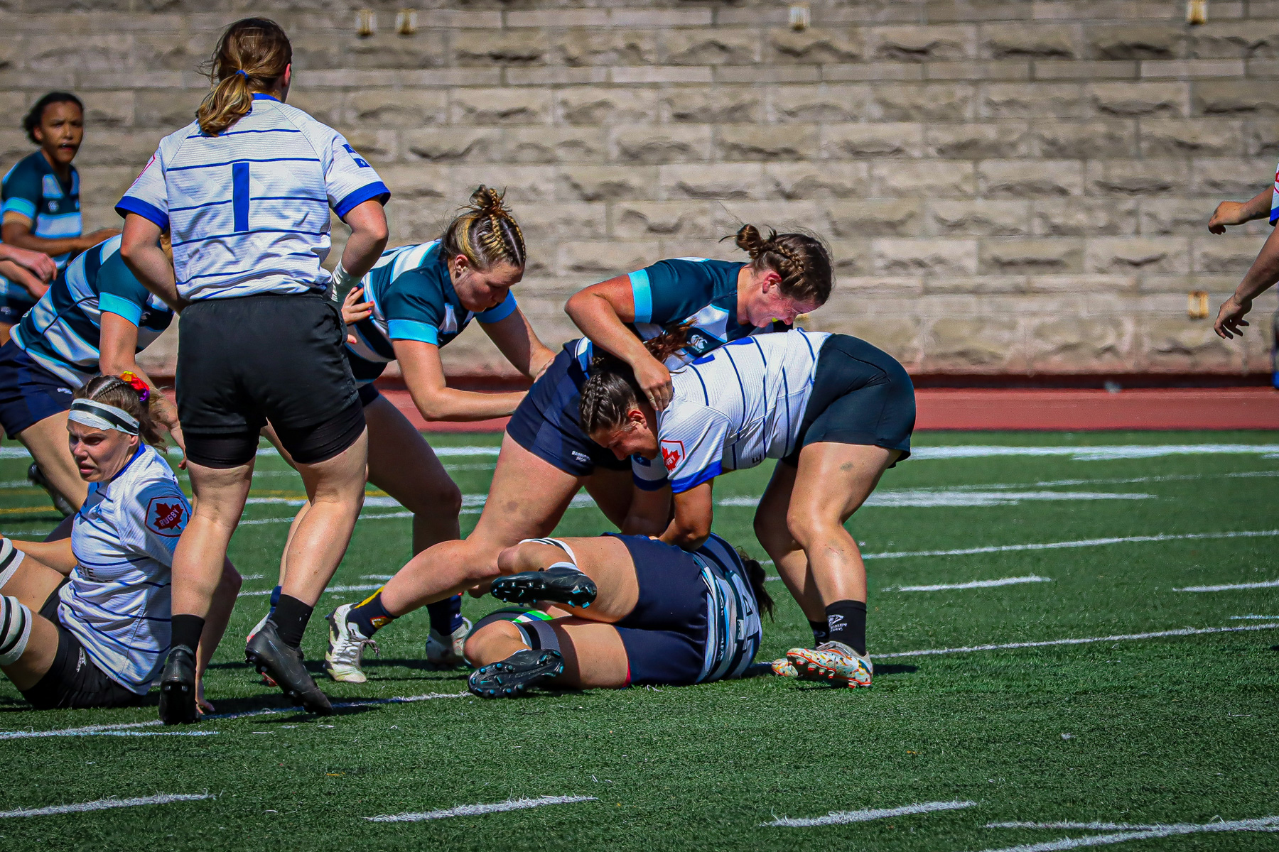 Équipe féminine - Rugby Québec - Ontario Blues (w) - Rugby - QORC-CROQ 2024 - FINALS - QUÉBEC EST (37) VS (13) ONTARIO EST - 1ST POSITION - Reel Mayarts (#QORC24QCEONE16) Photo by: Photo Mayarts | Siuxy Sports 2024-06-01
