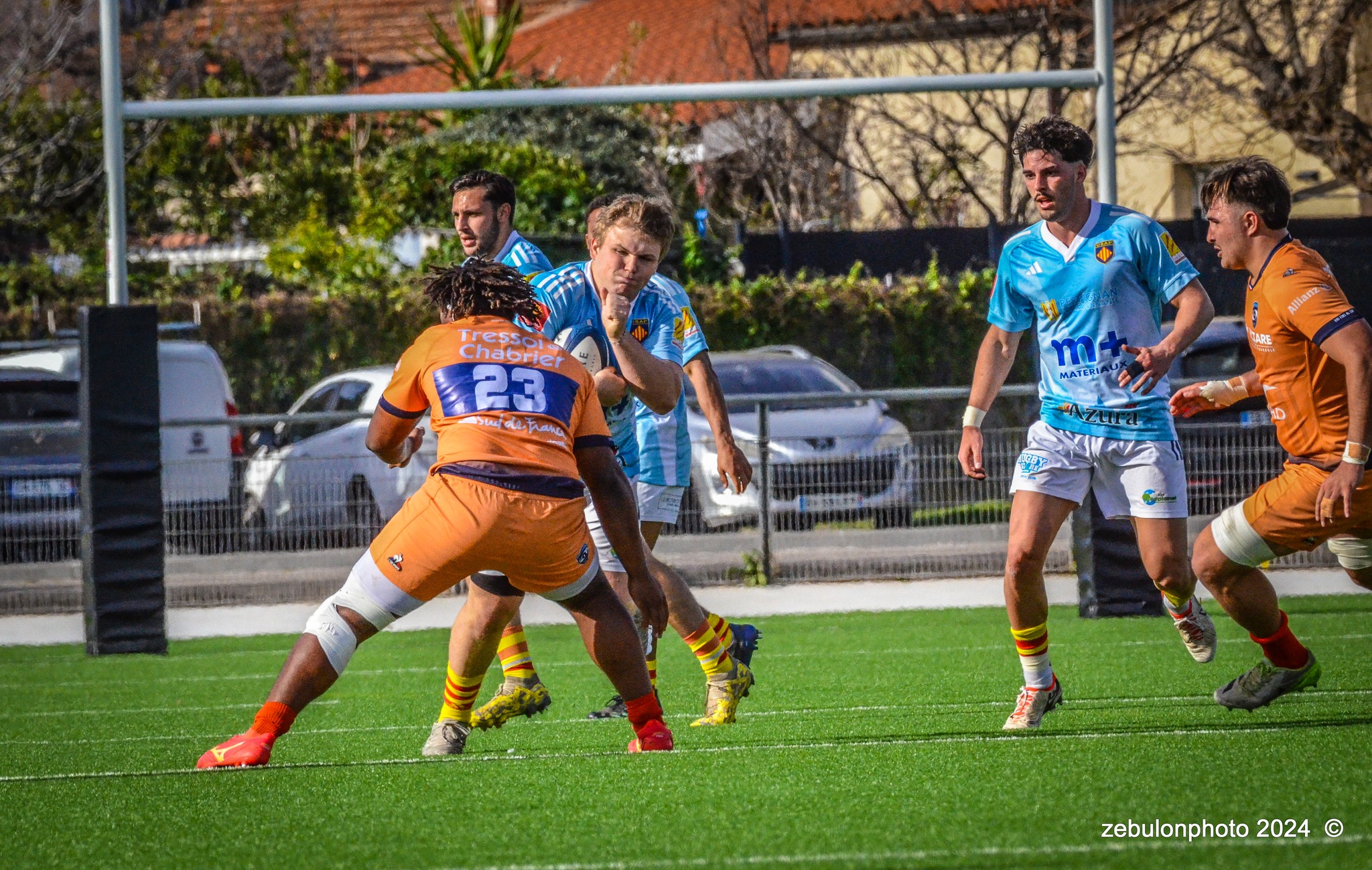  Montpellier Hérault Rugby - US Arlequins Perpignanais - Rugby - 2024 Espoirs - Montpellier (18) vs (7) Perpignan (#ESP24MHRUSAP03) Photo by: Photo Zebulon | Siuxy Sports 2024-03-16