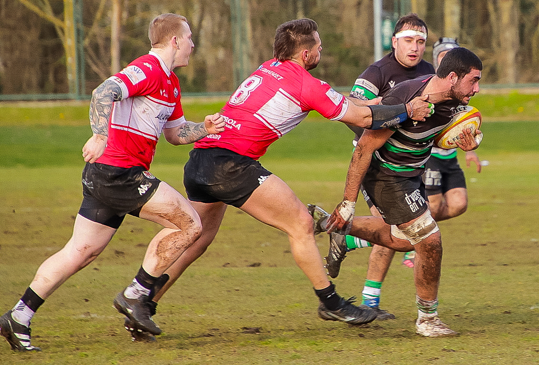 Federico Alejandro BORDIGONI - Cosme PLAZA MORENO - Keegan WEINTRAUD -  La Única Rugby Taldea - Gernika Rugby Taldea - Rugby - FER 2024 - DHB - La Unica RT (10) vs (31) Gernika RT (#FER24DHBUNIGER03) Photo by:  | Siuxy Sports 2024-03-09