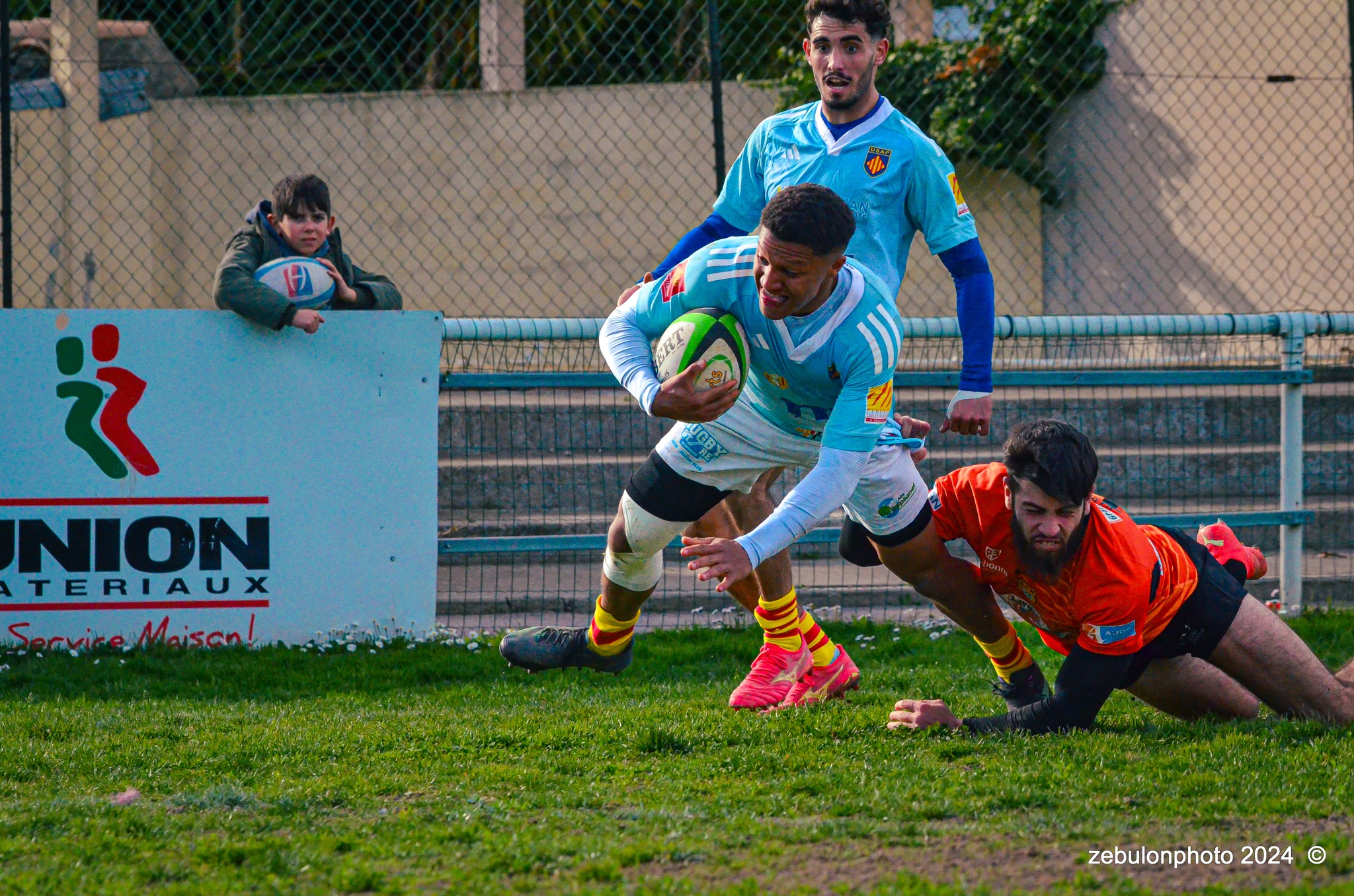  Racing Club Narbonnais - US Arlequins Perpignanais - Rugby - Espoirs - Narbonne vs USAP (#ESP24RCNUSAP02) Photo by: Photo Zebulon | Siuxy Sports 2024-02-17