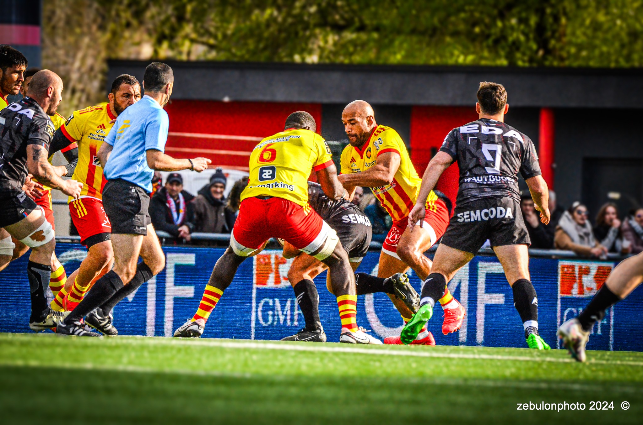  US Oyonnax Rugby - US Arlequins Perpignanais - Rugby - FFR - 2024 Top14 - Oyonnax (14) vs (15) USAP (#FFR24T14OYPP03) Photo by: Photo Zebulon | Siuxy Sports 2024-03-23