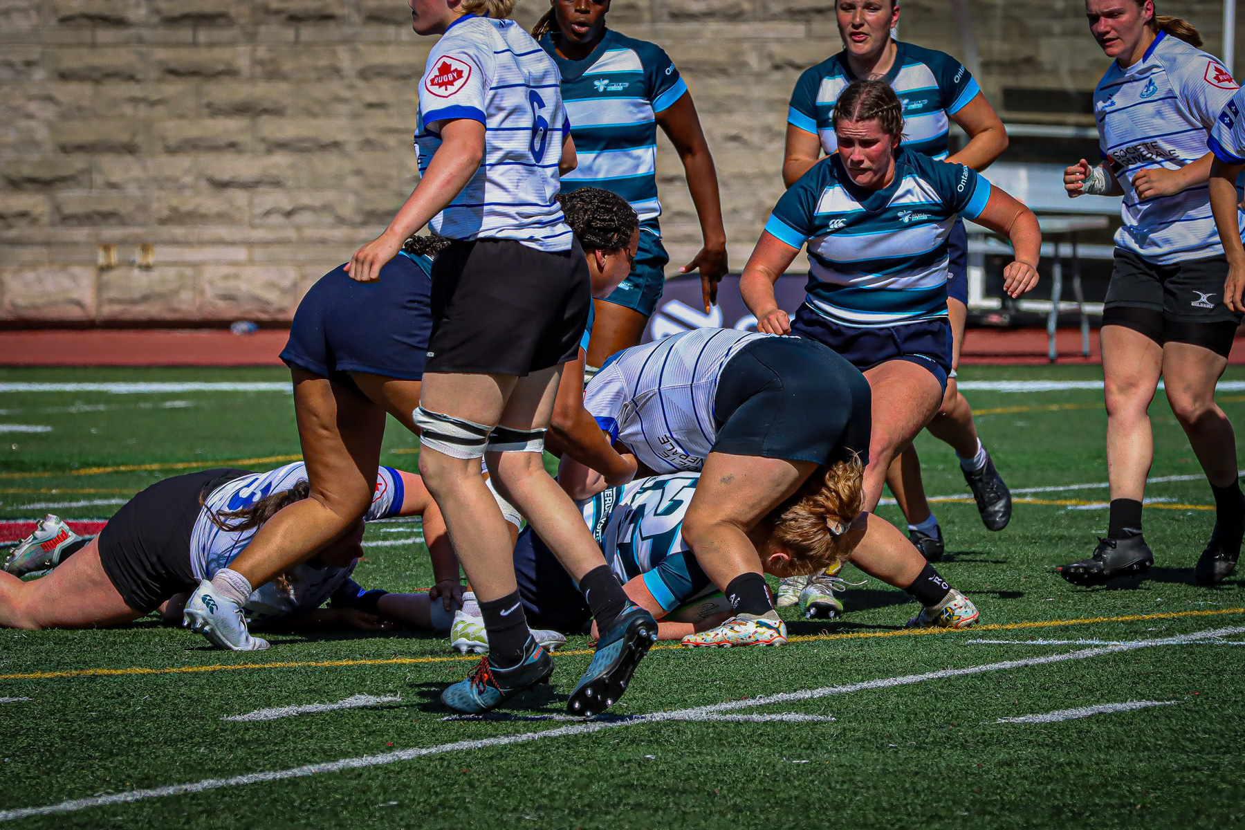  Équipe féminine - Rugby Québec - Ontario Blues (w) - Rugby - QORC-CROQ 2024 - FINALS - QUÉBEC EST (37) VS (13) ONTARIO EST - 1ST POSITION - Reel Mayarts (#QORC24QCEONE16) Photo by: Photo Mayarts | Siuxy Sports 2024-06-01