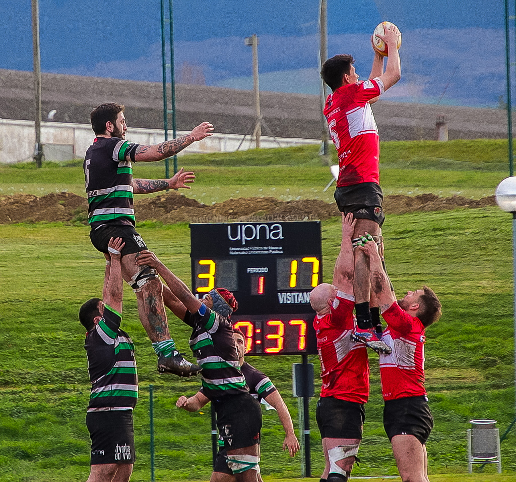 Gorka MICHEL ESCUDERO - Baden PAPUNI - Talla SAMB ALDASORO -  La Única Rugby Taldea - Gernika Rugby Taldea - Rugby - FER 2024 - DHB - La Unica RT (10) vs (31) Gernika RT (#FER24DHBUNIGER03) Photo by:  | Siuxy Sports 2024-03-09