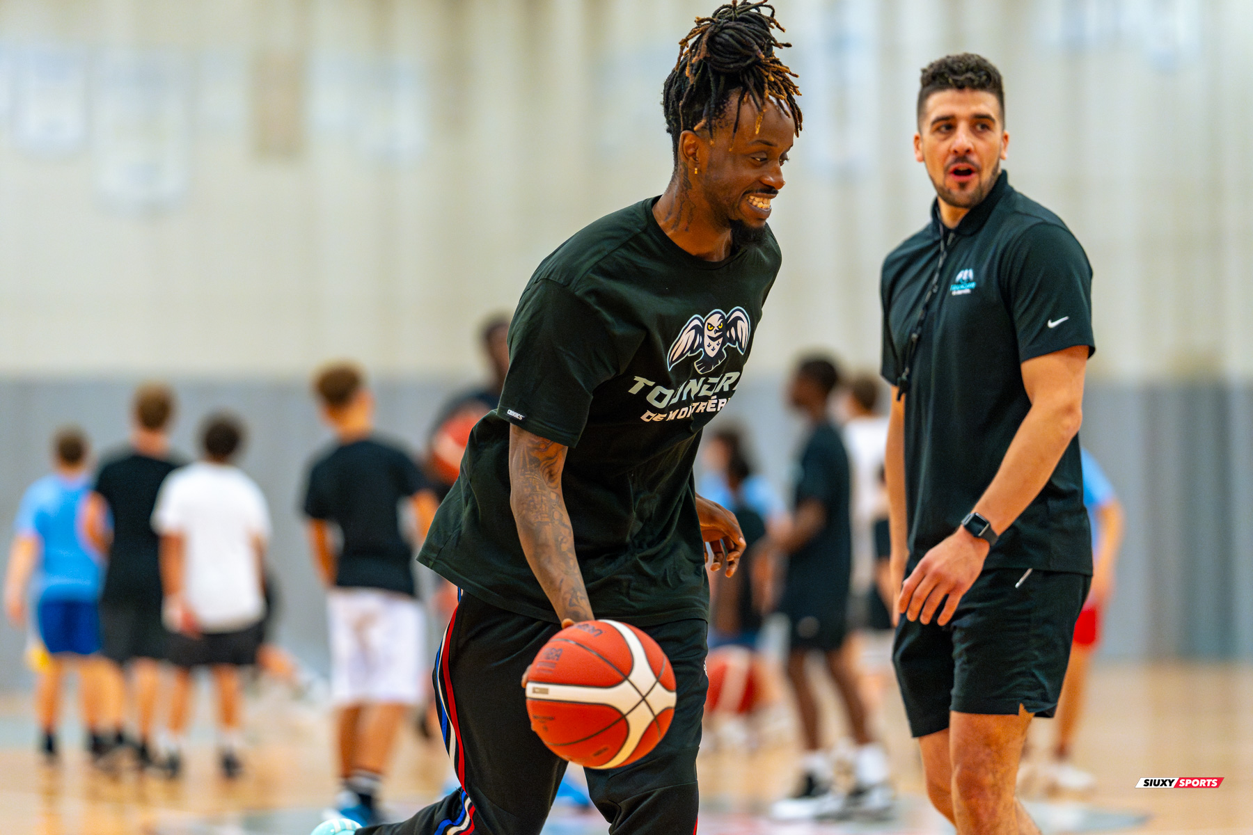 Kyle DESMARAIS - Narcisse KALAMBA -  Montreal -  - Basketball - Camp d'été de Basketball Jr Toundra 2024 (#2024JRTOUNDRA016) Photo by:  | Siuxy Sports 2024-06-29