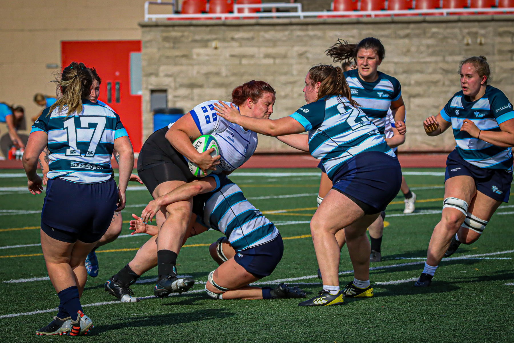  Équipe féminine - Rugby Québec - Ontario Blues (w) - Rugby - QORC-CROQ 2024 - FINALS - QUÉBEC EST (37) VS (13) ONTARIO EST - 1ST POSITION - Reel Mayarts (#QORC24QCEONE16) Photo by: Photo Mayarts | Siuxy Sports 2024-06-01